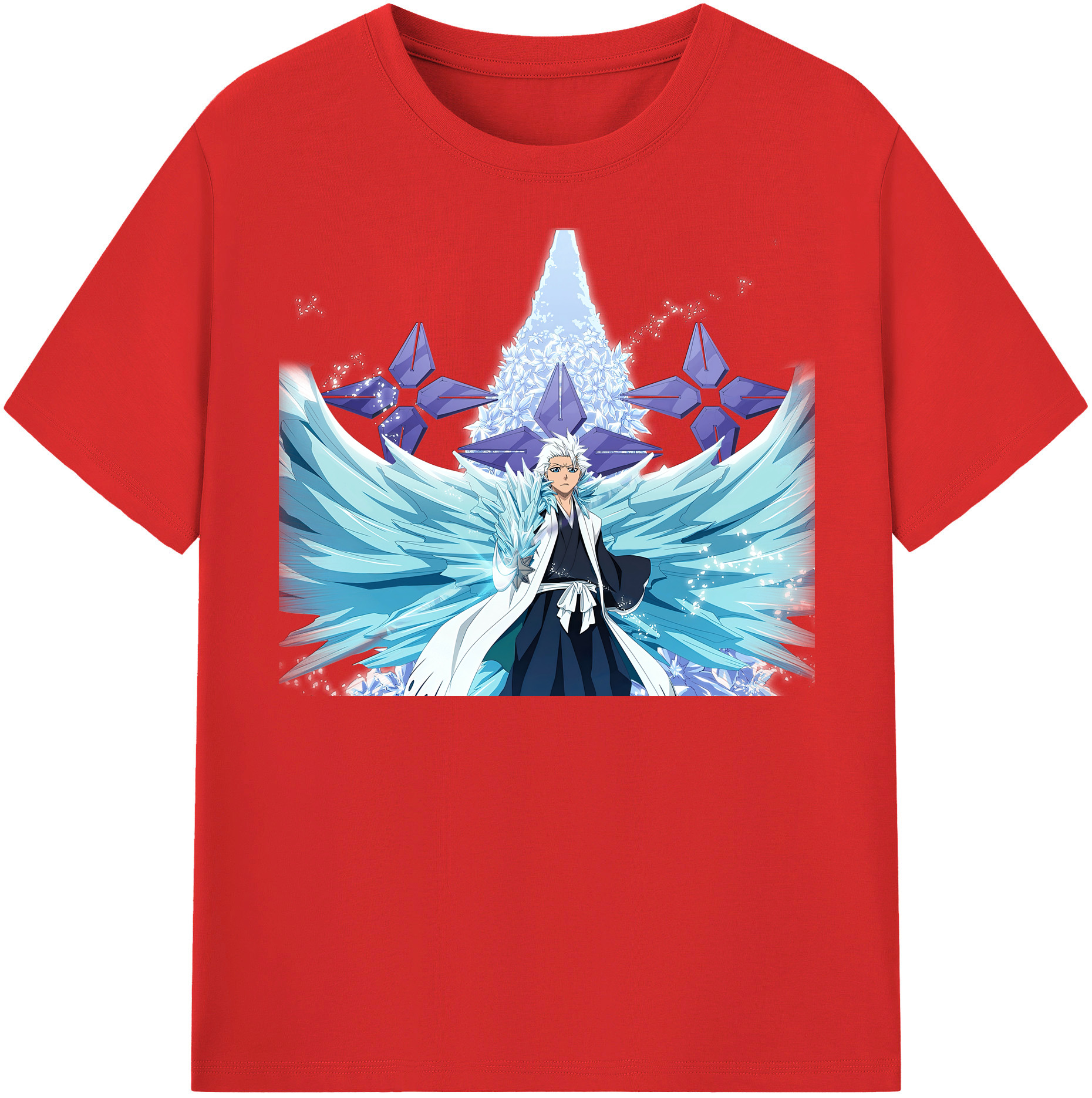 （画像用） ブリーチ 日番谷冬獅郎（ひつがや とうしろう） BLEACH Hitsugaya Toushirou 綿100％半袖Tシャツ（フロントプリント）