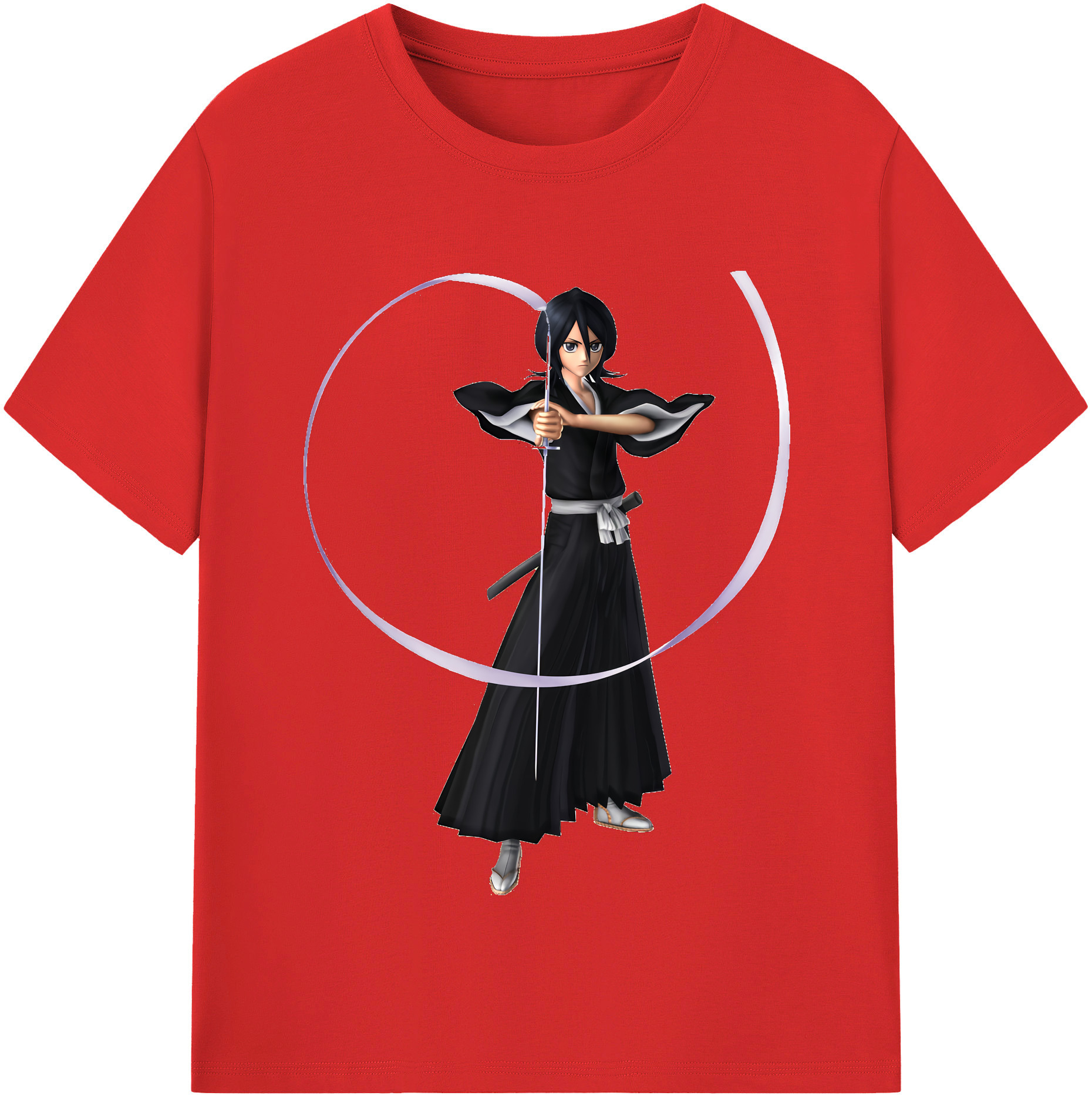 （画像用） ブリーチ 朽木ルキア BLEACH Kuchiki Rukia 綿100％半袖Tシャツ（フロントプリント）