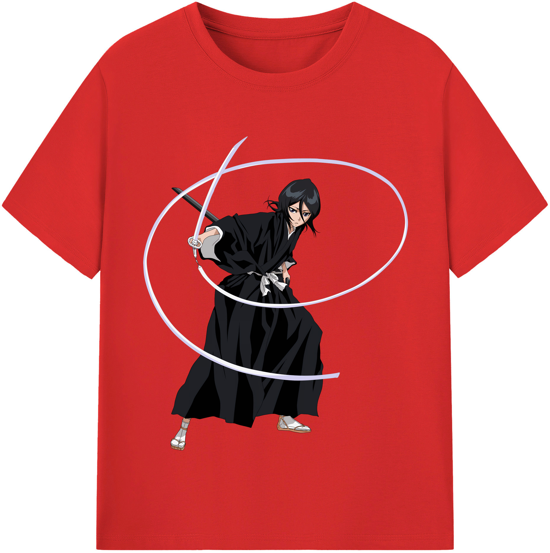 （画像用） ブリーチ 朽木ルキア BLEACH Kuchiki Rukia 綿100％半袖Tシャツ（フロントプリント）