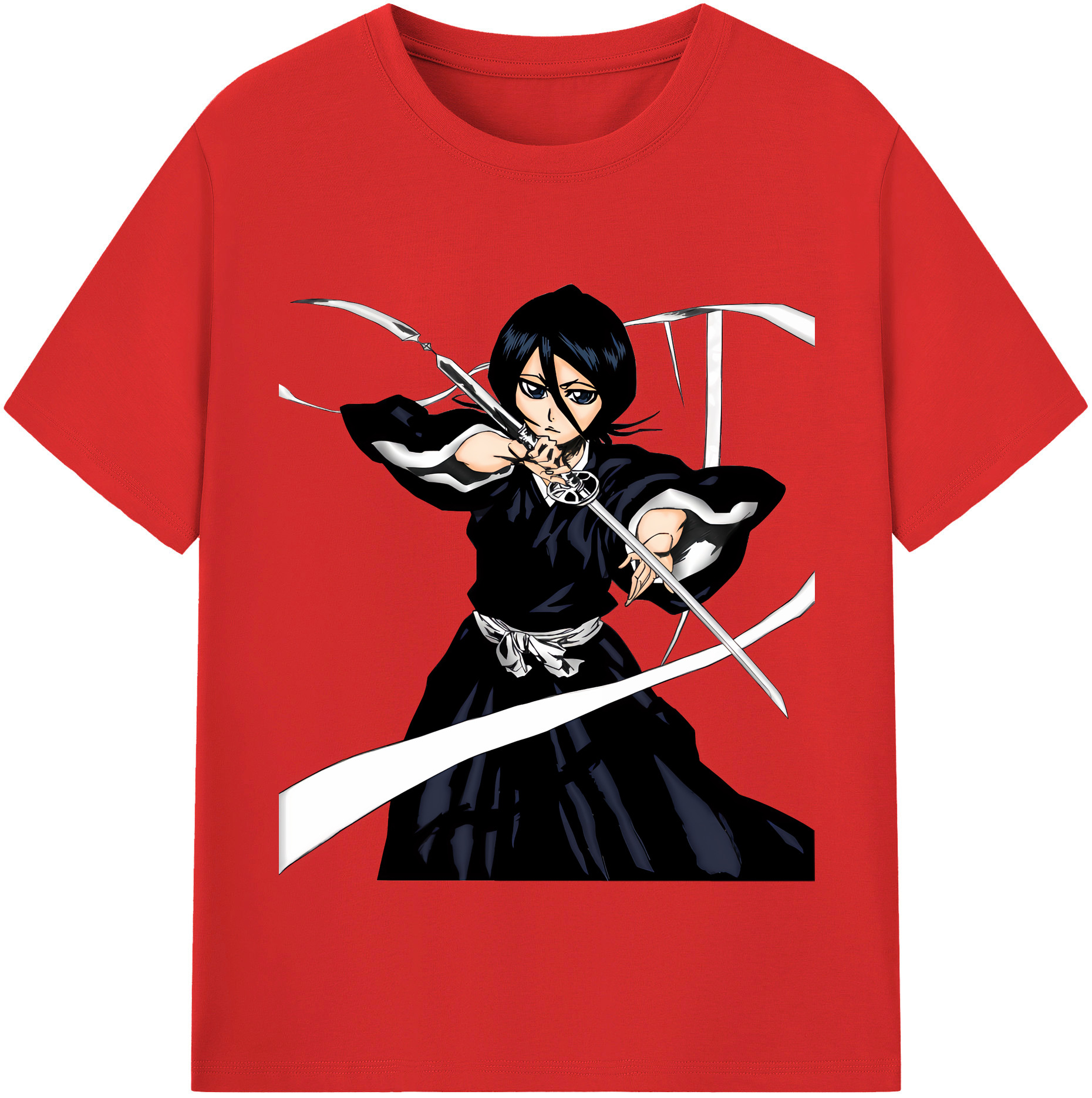 （画像用） ブリーチ 朽木ルキア BLEACH Kuchiki Rukia 綿100％半袖Tシャツ（フロントプリント）