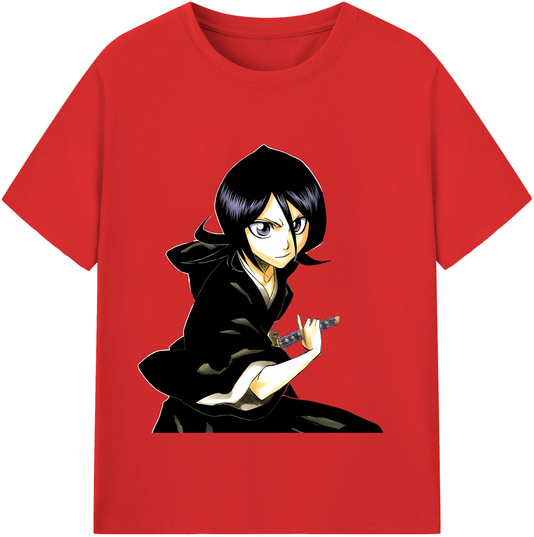 （画像用） ブリーチ 朽木ルキア BLEACH Kuchiki Rukia 綿100％半袖Tシャツ（フロントプリント）