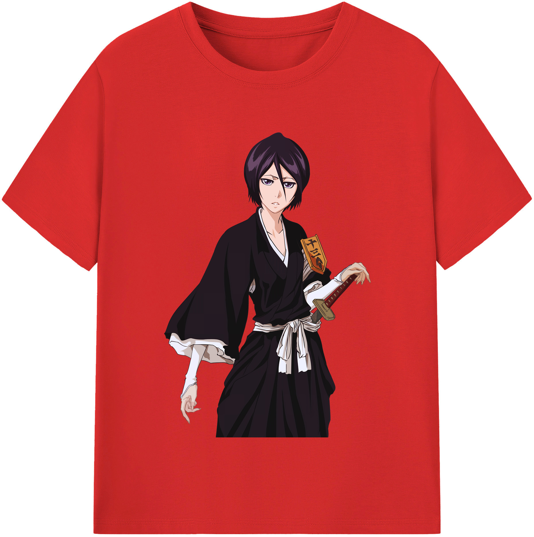 （画像用） ブリーチ 朽木ルキア BLEACH Kuchiki Rukia 綿100％半袖Tシャツ（フロントプリント）