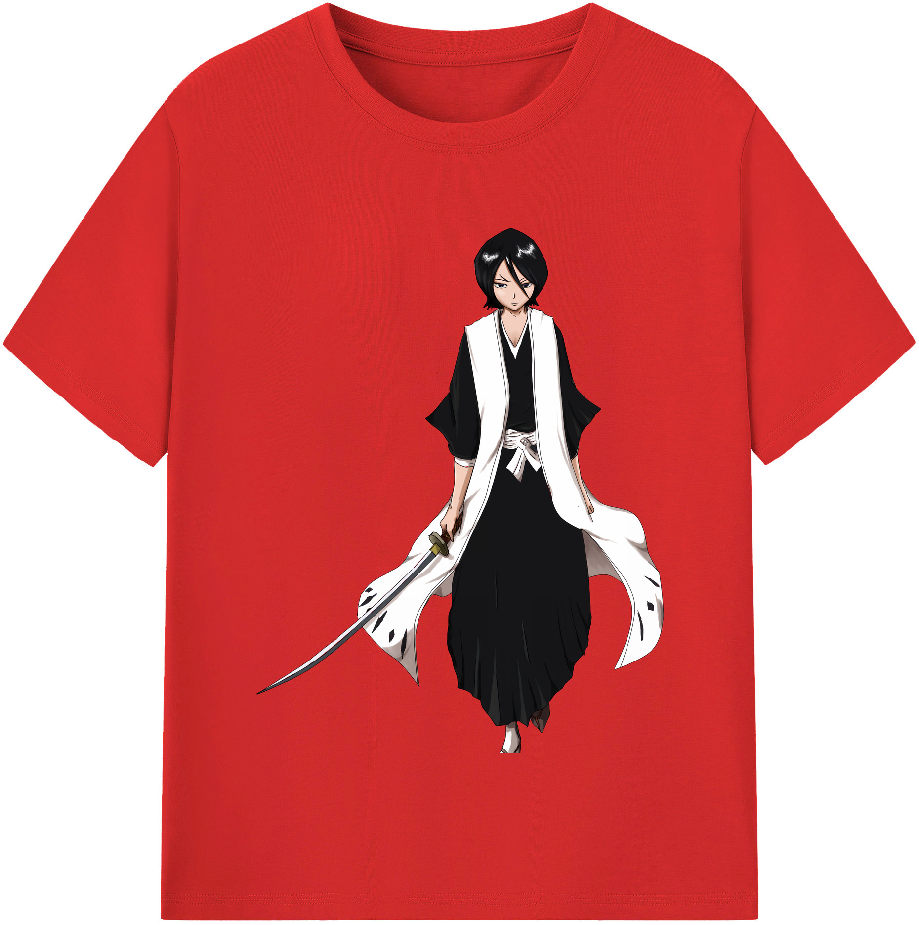 （画像用） ブリーチ 朽木ルキア BLEACH Kuchiki Rukia 綿100％半袖Tシャツ（フロントプリント）