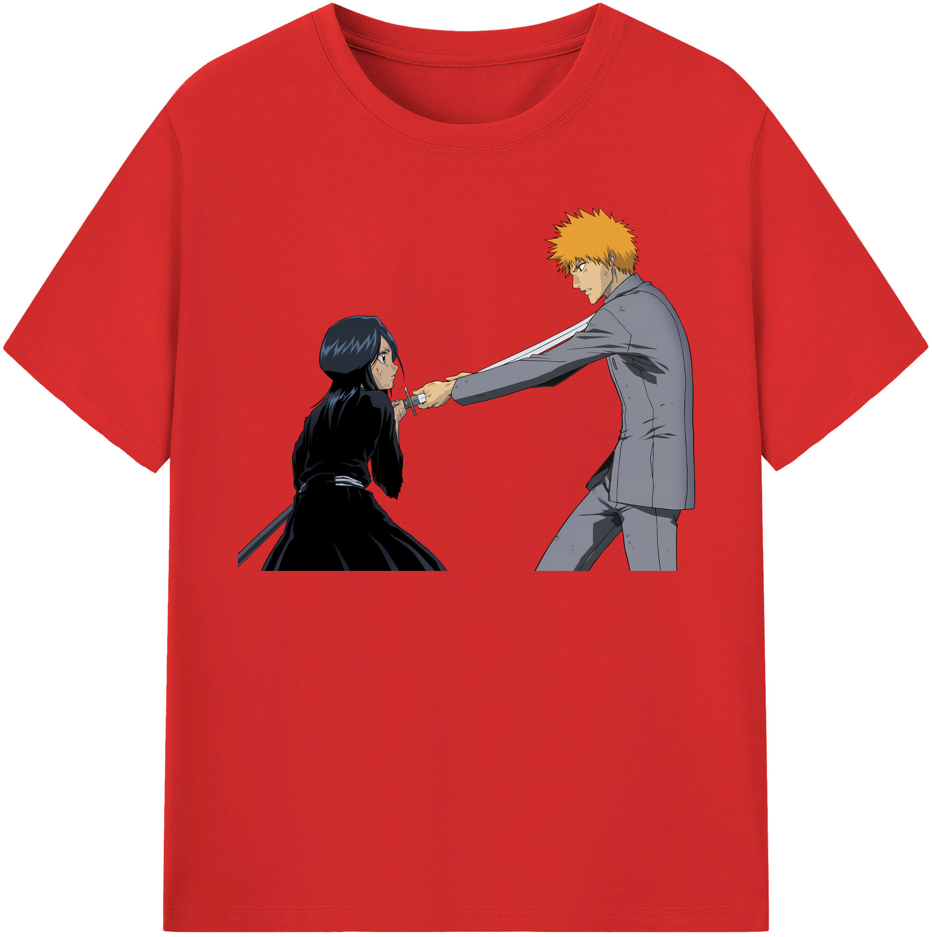 （画像用） ブリーチ 朽木ルキア BLEACH Kuchiki Rukia 綿100％半袖Tシャツ（フロントプリント）