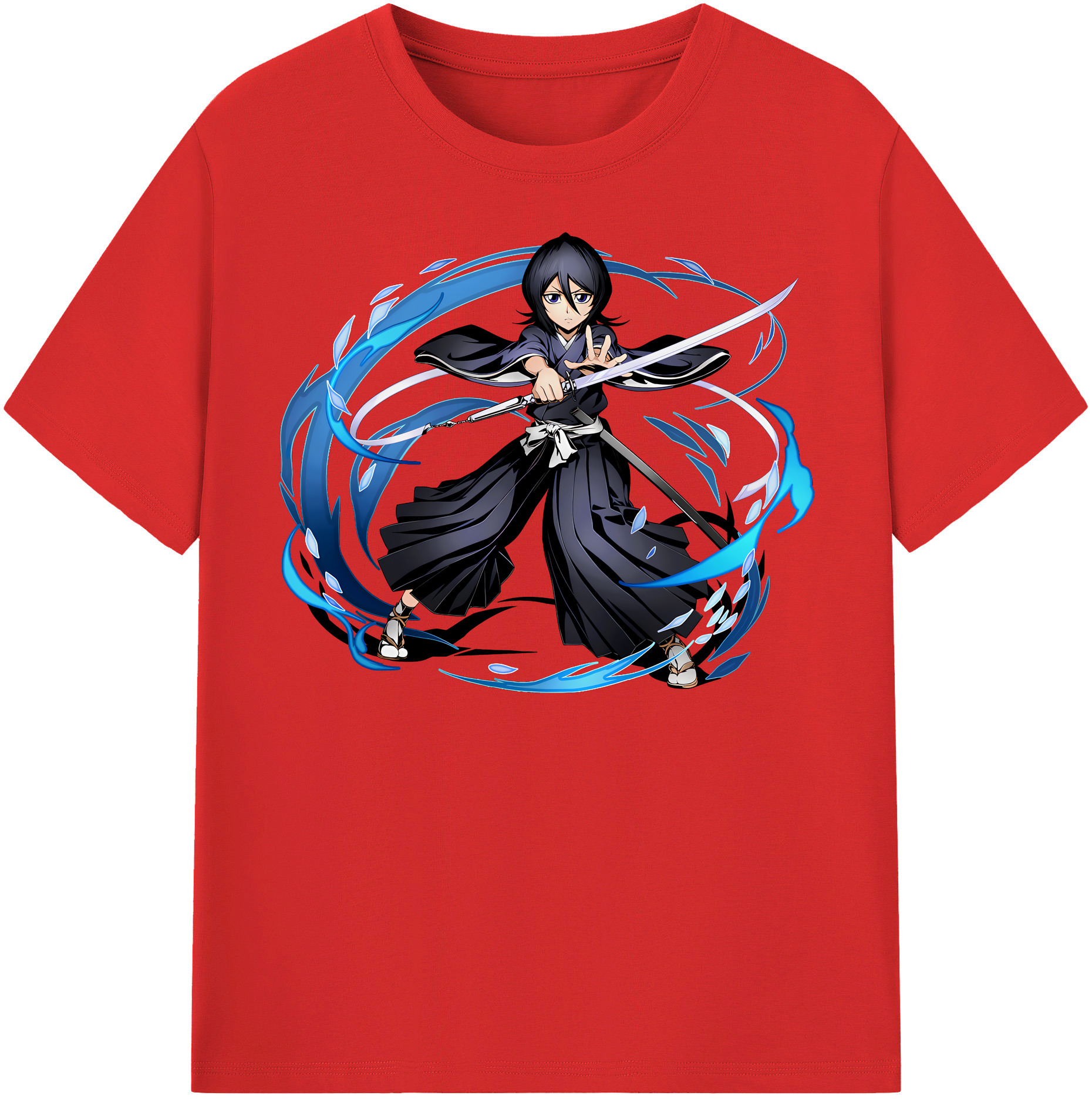 （画像用） ブリーチ 朽木ルキア BLEACH Kuchiki Rukia 綿100％半袖Tシャツ（フロントプリント）
