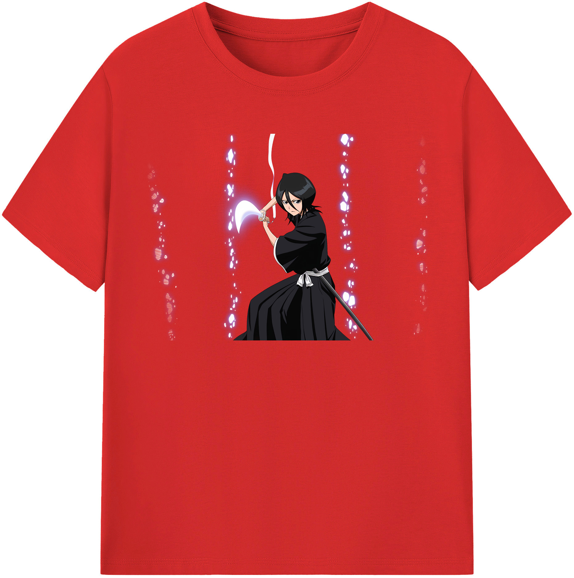 （画像用） ブリーチ 朽木ルキア BLEACH Kuchiki Rukia 綿100％半袖Tシャツ（フロントプリント）