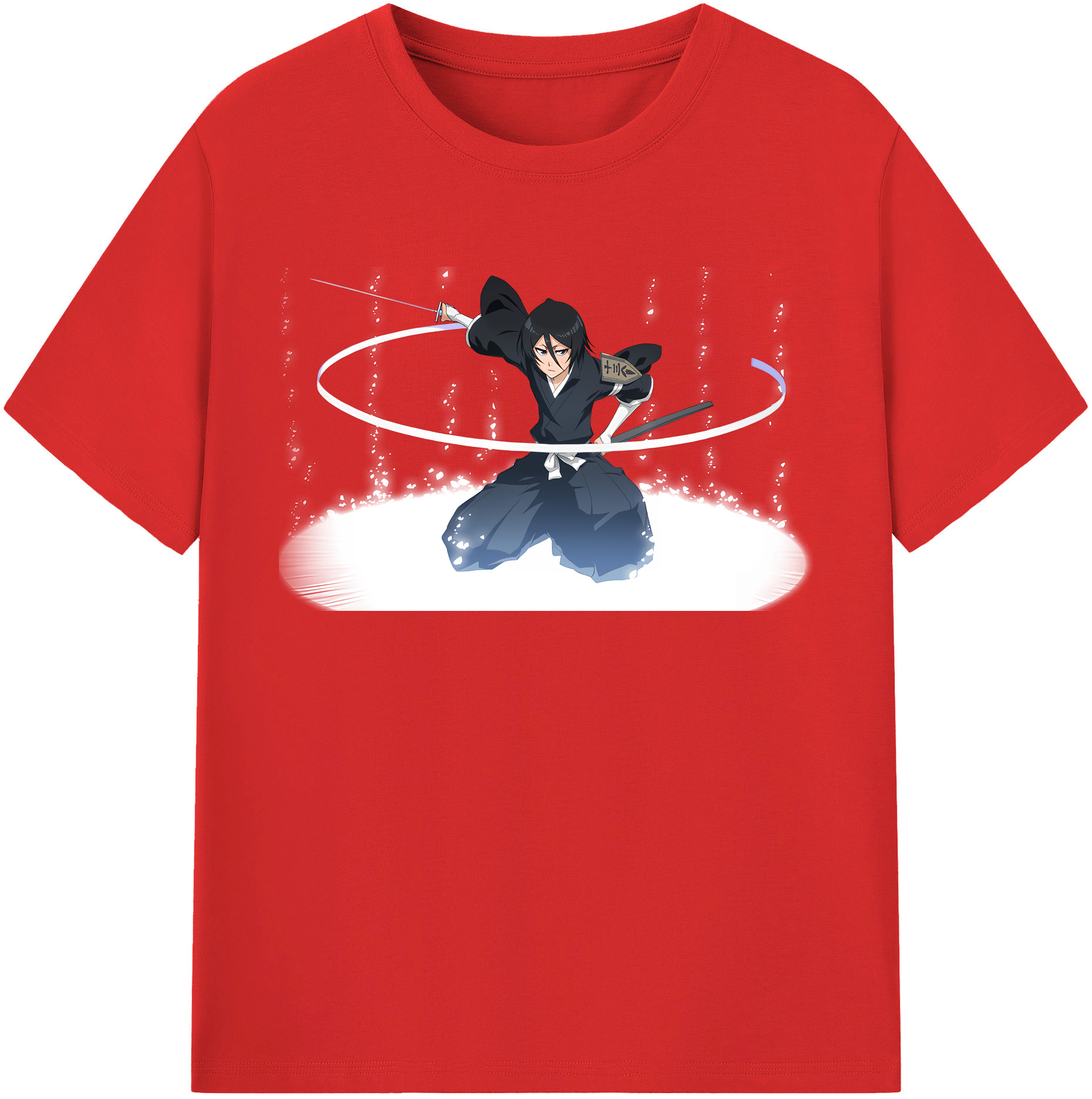 （画像用） ブリーチ 朽木ルキア BLEACH Kuchiki Rukia 綿100％半袖Tシャツ（フロントプリント）