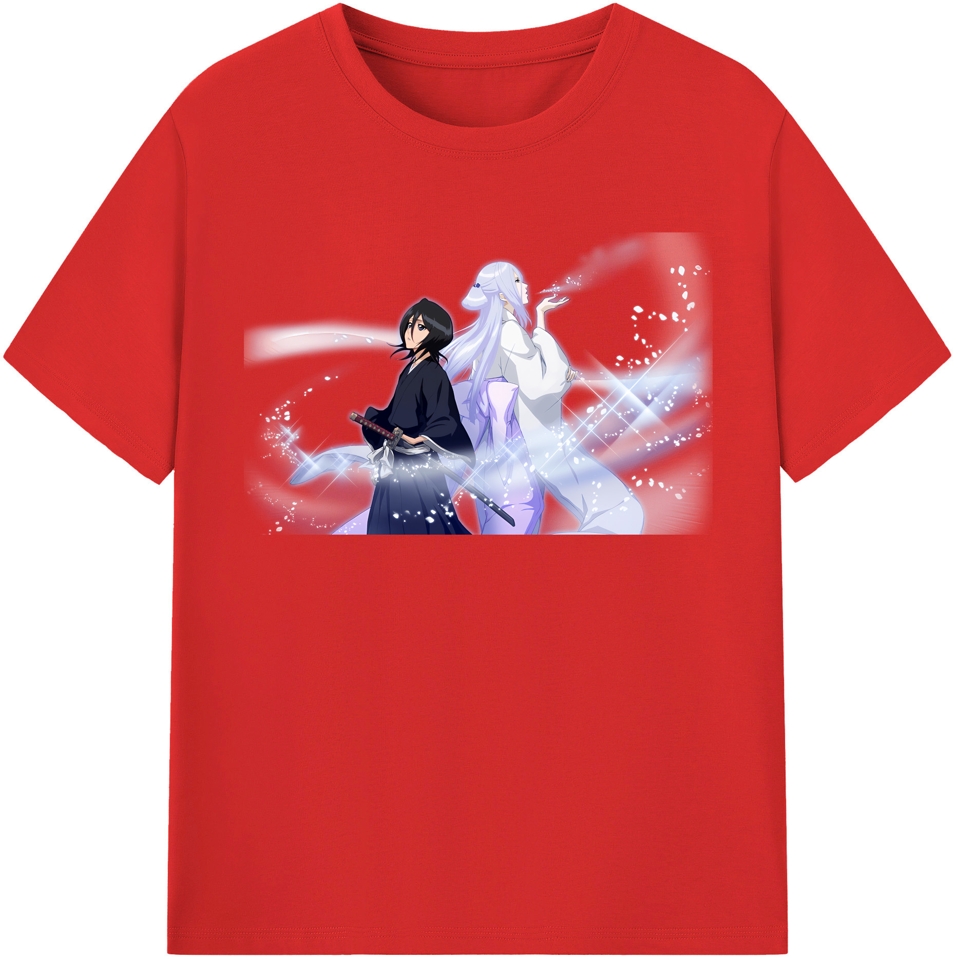 （画像用） ブリーチ 朽木ルキア BLEACH Kuchiki Rukia 綿100％半袖Tシャツ（フロントプリント）