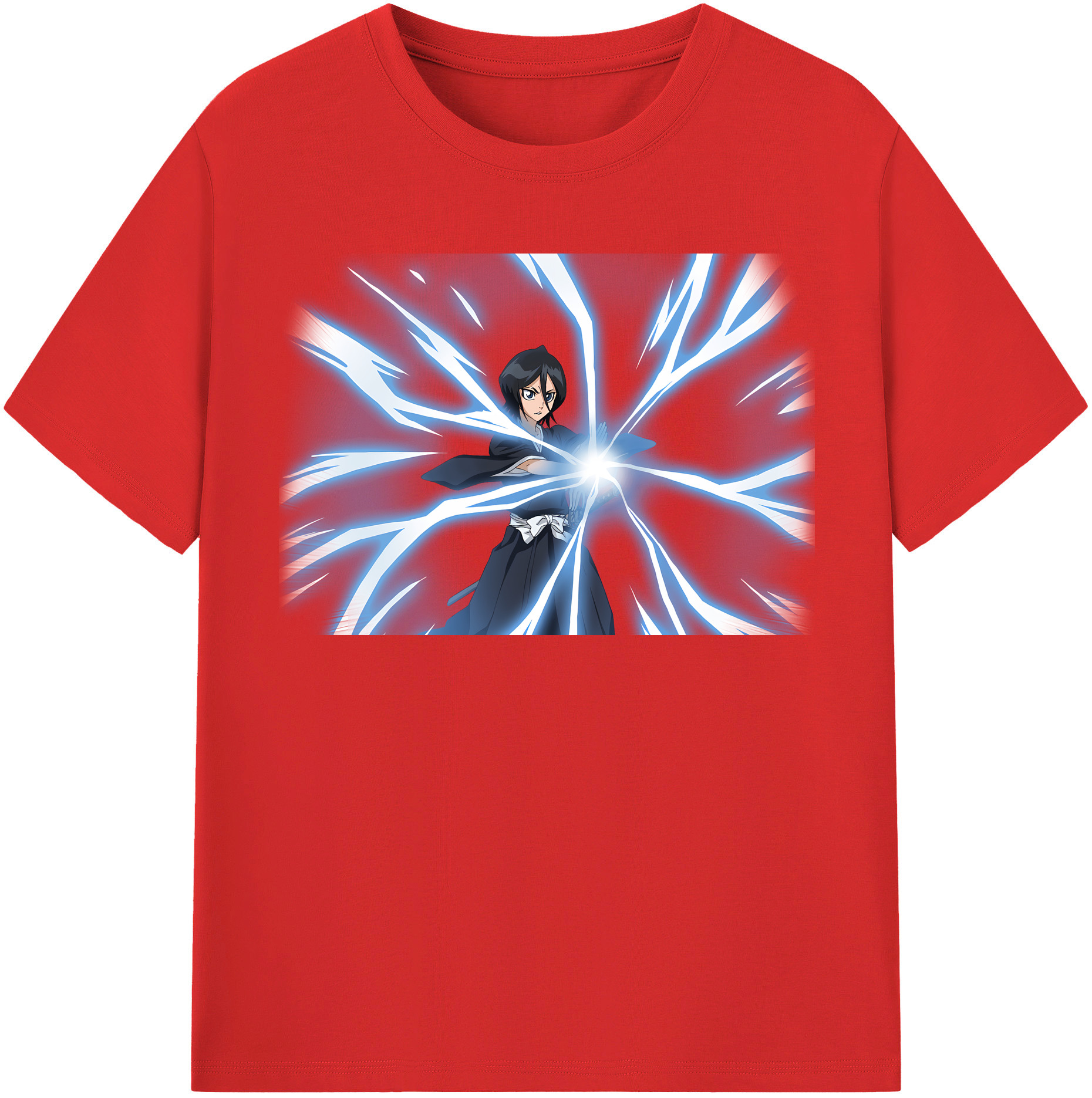 （画像用） ブリーチ 朽木ルキア BLEACH Kuchiki Rukia 綿100％半袖Tシャツ（フロントプリント）