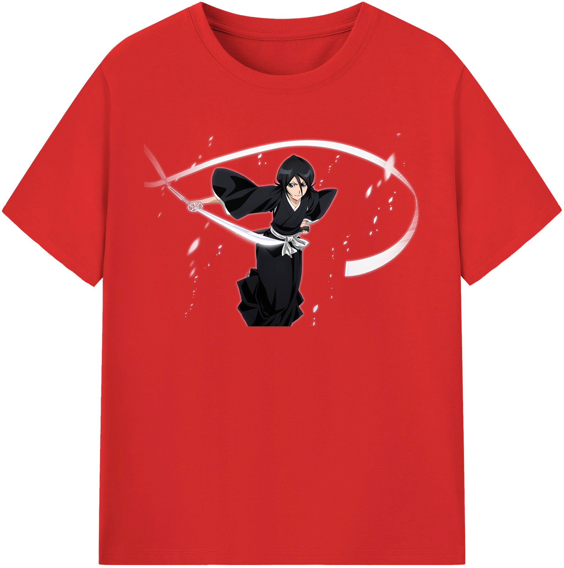 （画像用） ブリーチ 朽木ルキア BLEACH Kuchiki Rukia 綿100％半袖Tシャツ（フロントプリント）
