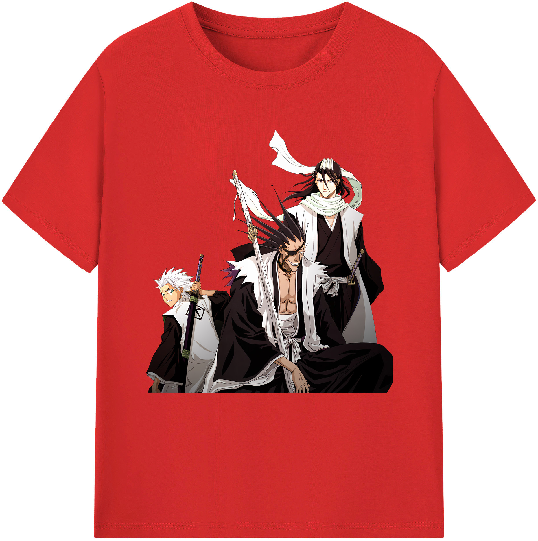 （画像用） ブリーチ ざらき けんぱち BLEACH Zaraki Kenpachi 綿100％半袖Tシャツ（フロントプリント）