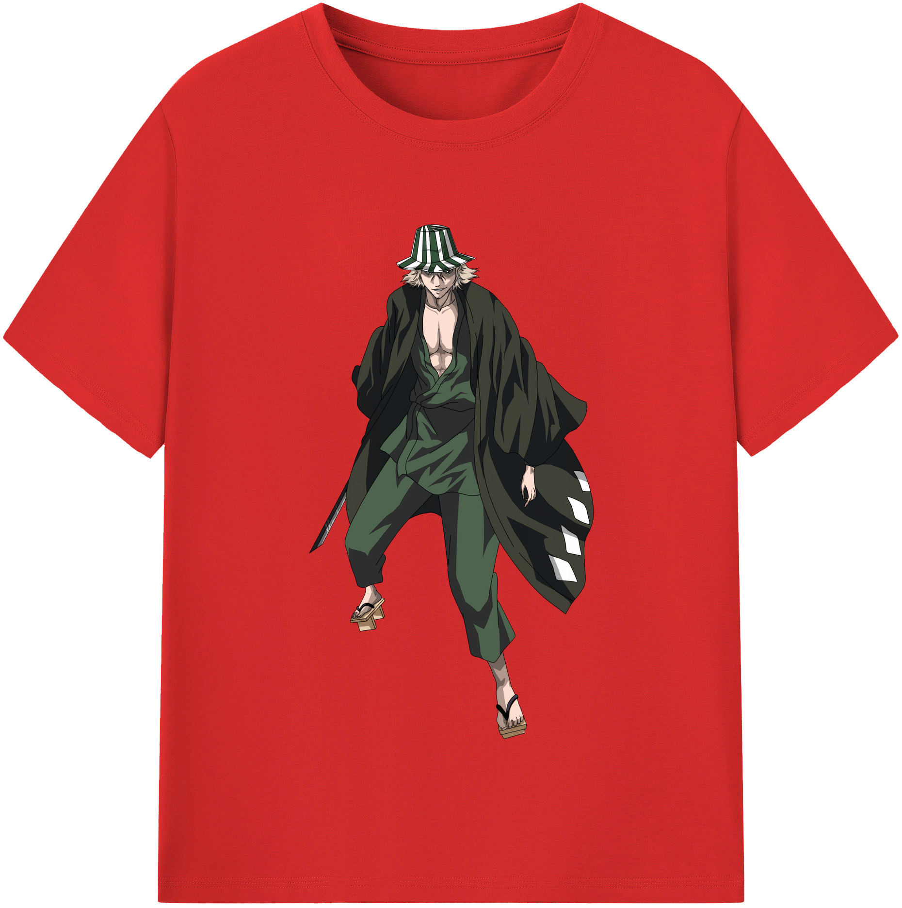 （画像用） "ブリーチ 浦原 喜助（うらはら きすけ） BLEACH Urahara Kisuke " 綿100％半袖Tシャツ（フロントプリント）