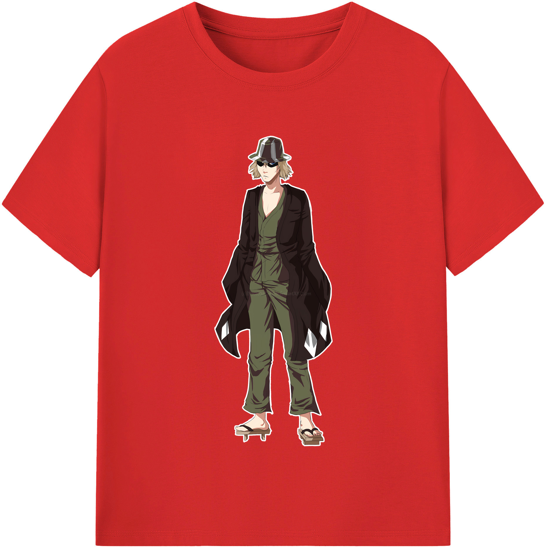 （画像用） "ブリーチ 浦原 喜助（うらはら きすけ） BLEACH Urahara Kisuke " 綿100％半袖Tシャツ（フロントプリント）