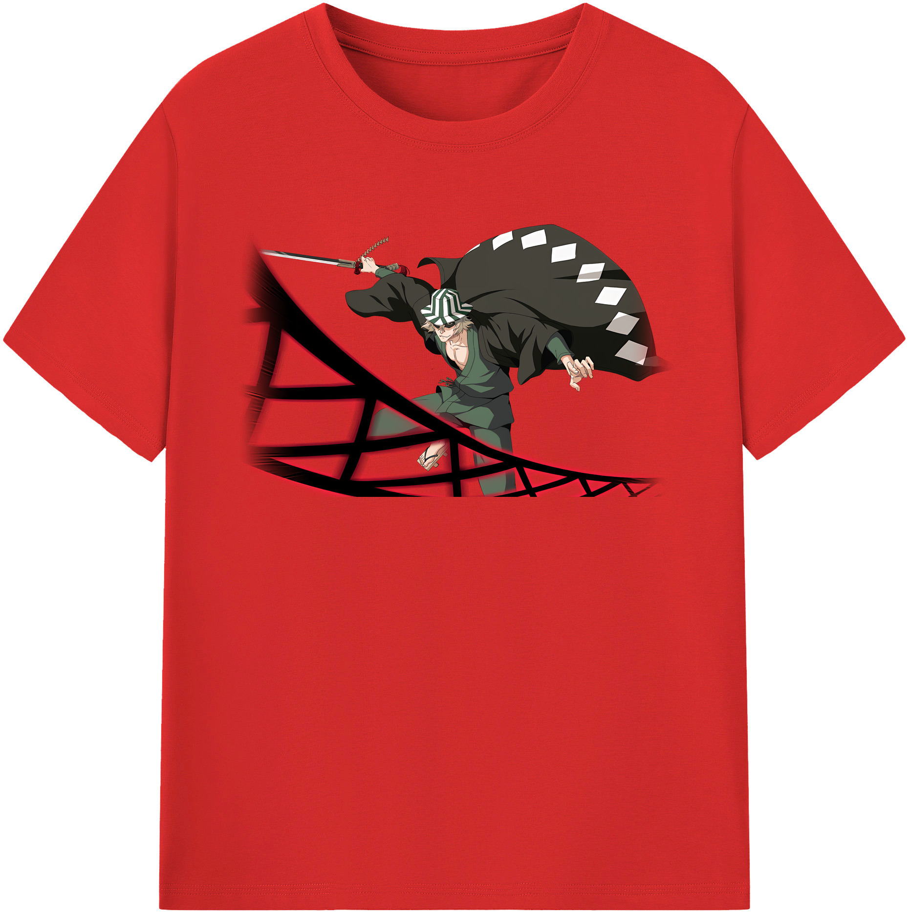 （画像用） "ブリーチ 浦原 喜助（うらはら きすけ） BLEACH Urahara Kisuke " 綿100％半袖Tシャツ（フロントプリント）