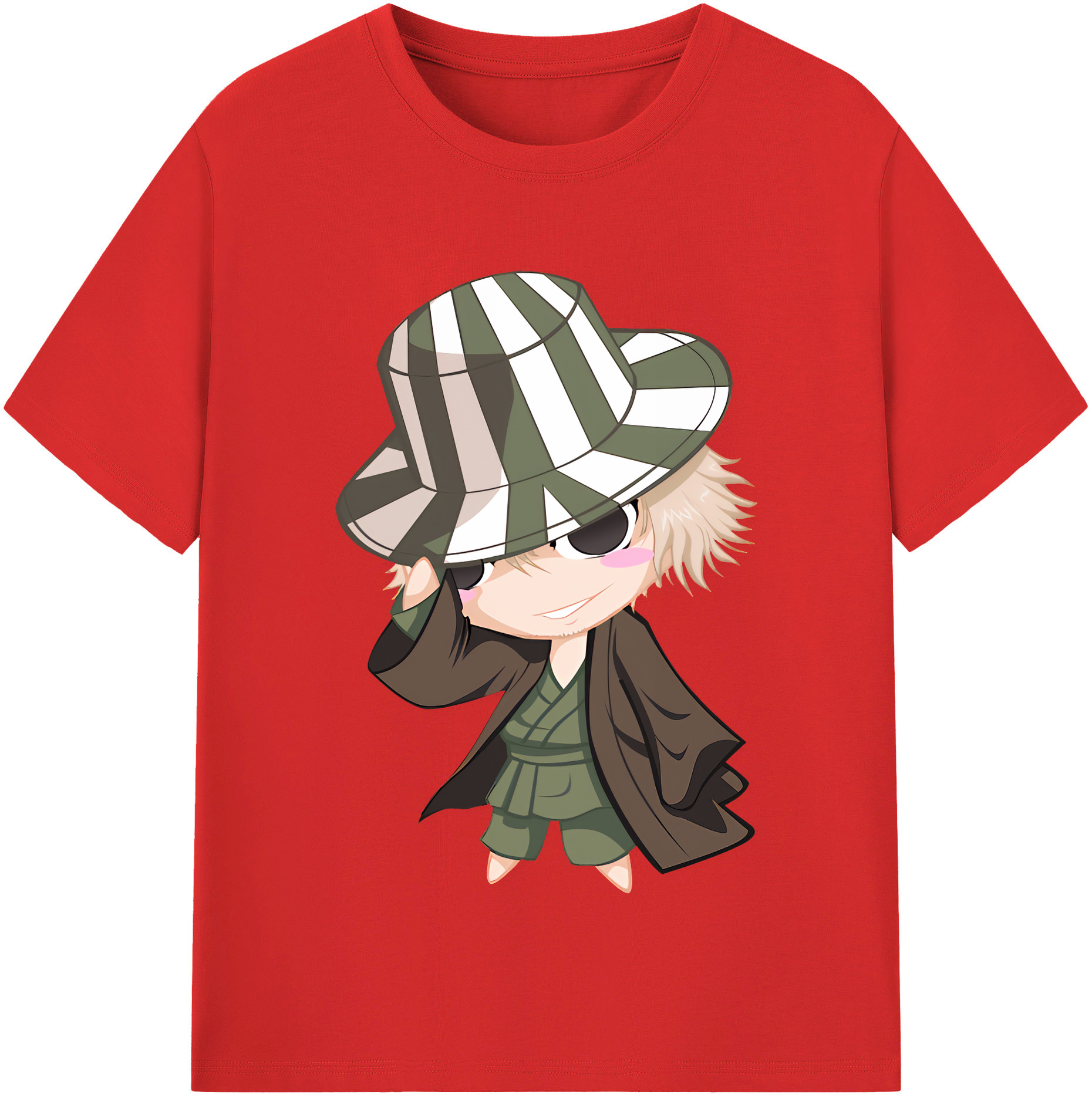 （画像用） "ブリーチ 浦原 喜助（うらはら きすけ） BLEACH Urahara Kisuke " 綿100％半袖Tシャツ（フロントプリント）