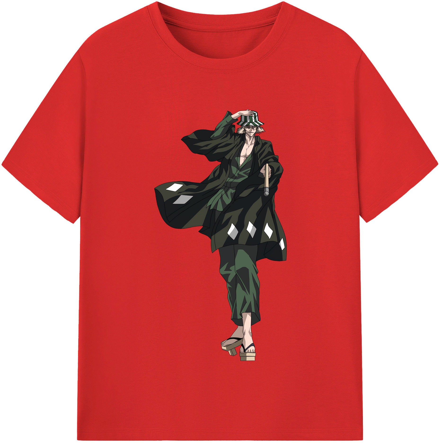 （画像用） "ブリーチ 浦原 喜助（うらはら きすけ） BLEACH Urahara Kisuke " 綿100％半袖Tシャツ（フロントプリント）