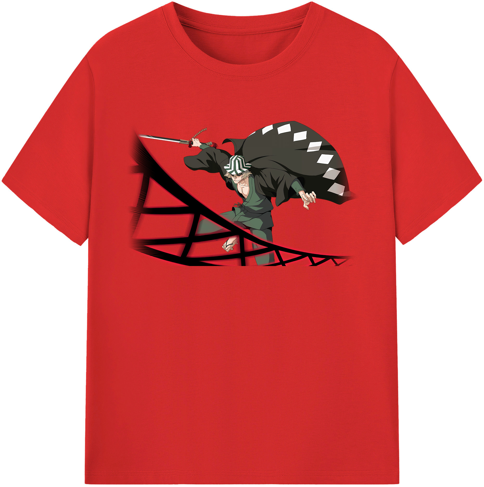 （画像用） "ブリーチ 浦原 喜助（うらはら きすけ） BLEACH Urahara Kisuke " 綿100％半袖Tシャツ（フロントプリント）