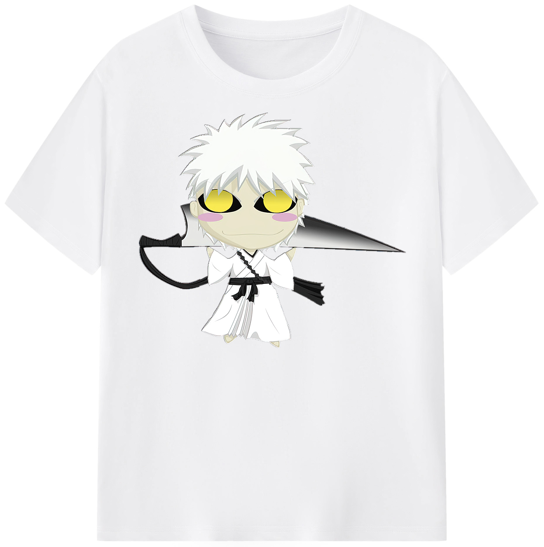 （画像用） ブリーチ 黒崎一護（くろさき いちご）BLEACH Kurosaki Ichigo 綿100％半袖Tシャツ（フロントプリント）