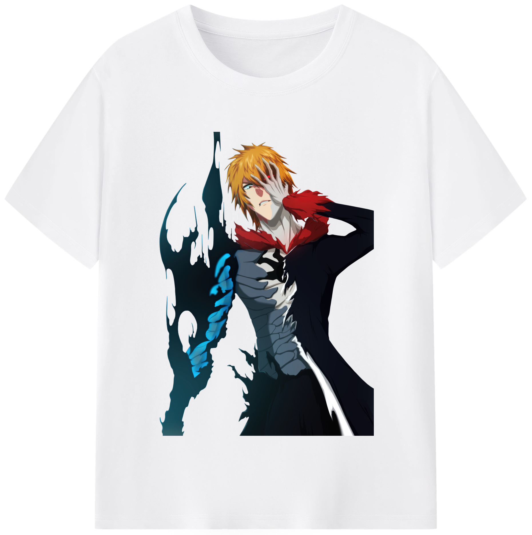 （画像用） ブリーチ 黒崎一護（くろさき いちご）BLEACH Kurosaki Ichigo 綿100％半袖Tシャツ（フロントプリント）