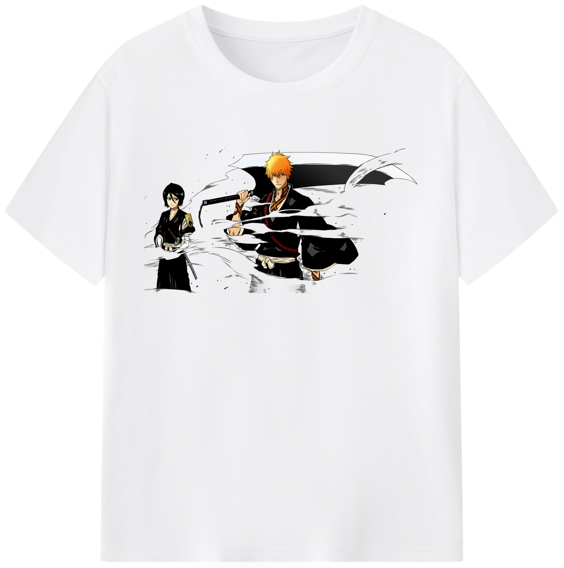 （画像用） ブリーチ 黒崎一護（くろさき いちご）BLEACH Kurosaki Ichigo 綿100％半袖Tシャツ（フロントプリント）