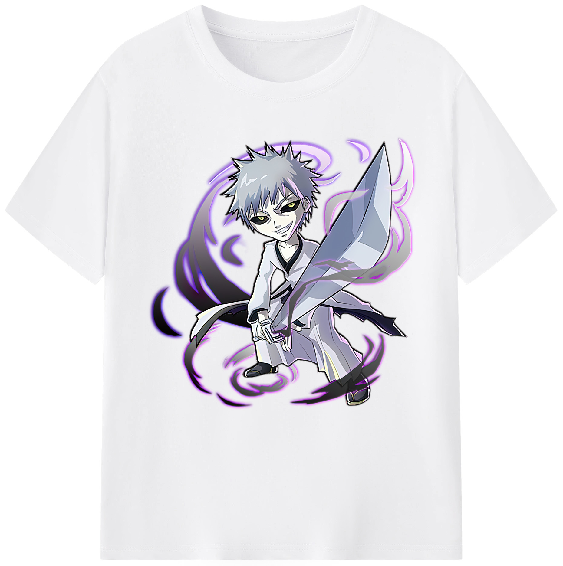 （画像用） ブリーチ 黒崎一護（くろさき いちご）BLEACH Kurosaki Ichigo 綿100％半袖Tシャツ（フロントプリント）