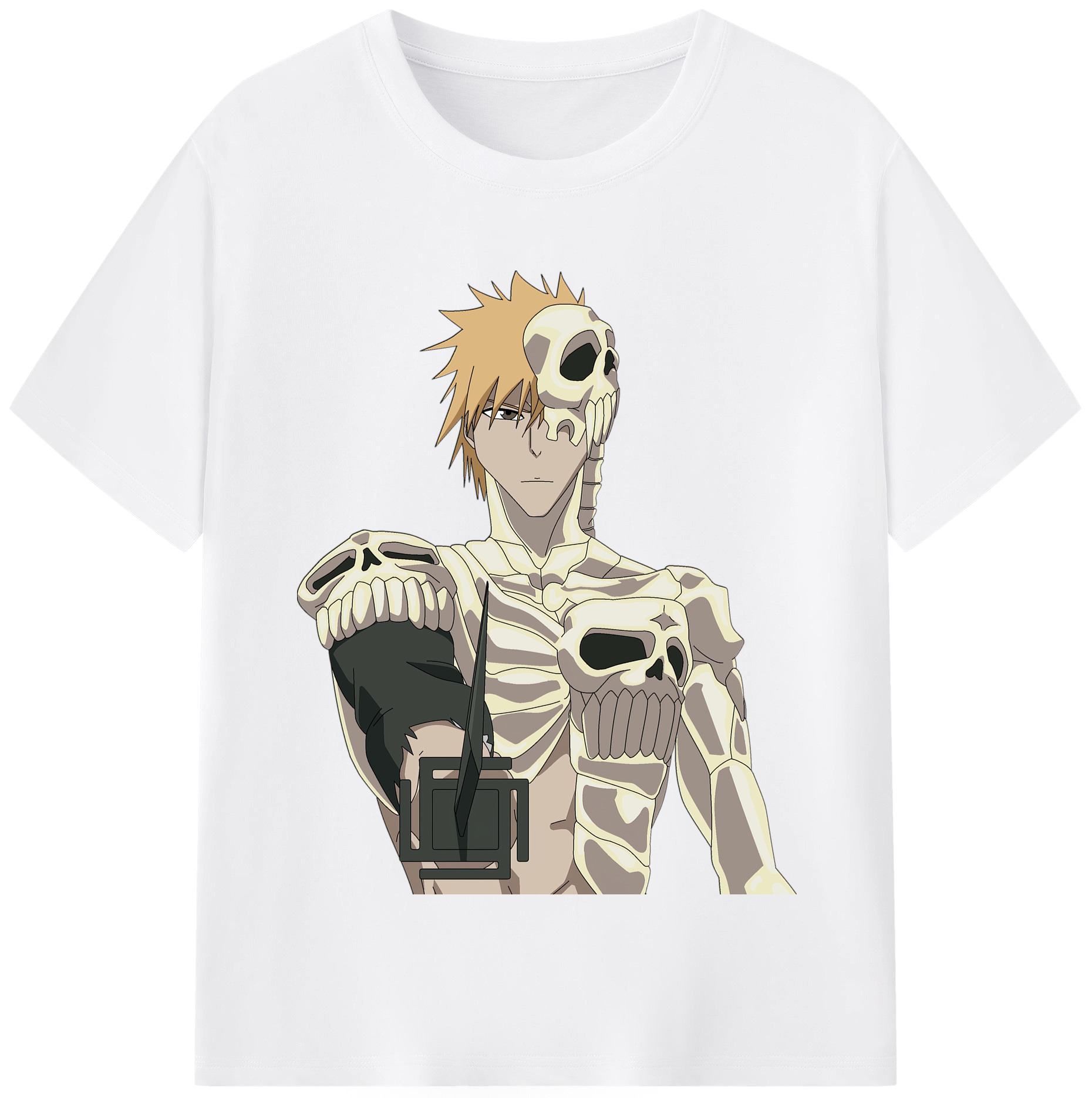 （画像用） ブリーチ 黒崎一護（くろさき いちご）BLEACH Kurosaki Ichigo 綿100％半袖Tシャツ（フロントプリント）