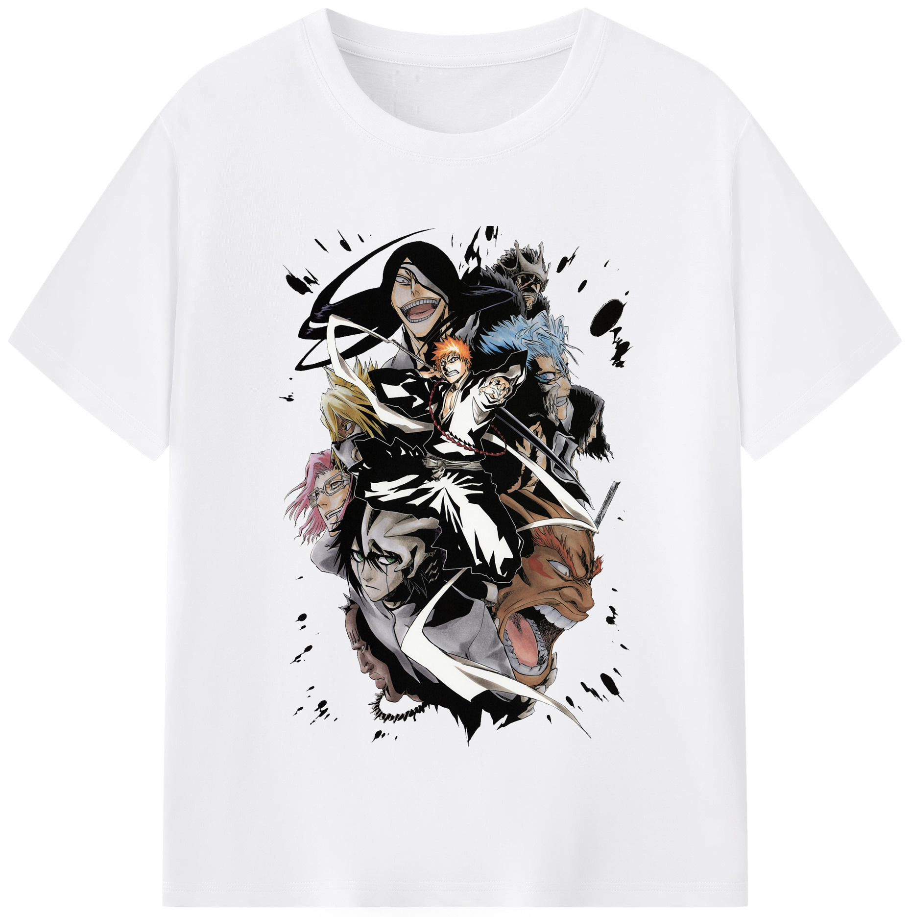 （画像用） ブリーチ 黒崎一護（くろさき いちご）BLEACH Kurosaki Ichigo 綿100％半袖Tシャツ（フロントプリント）