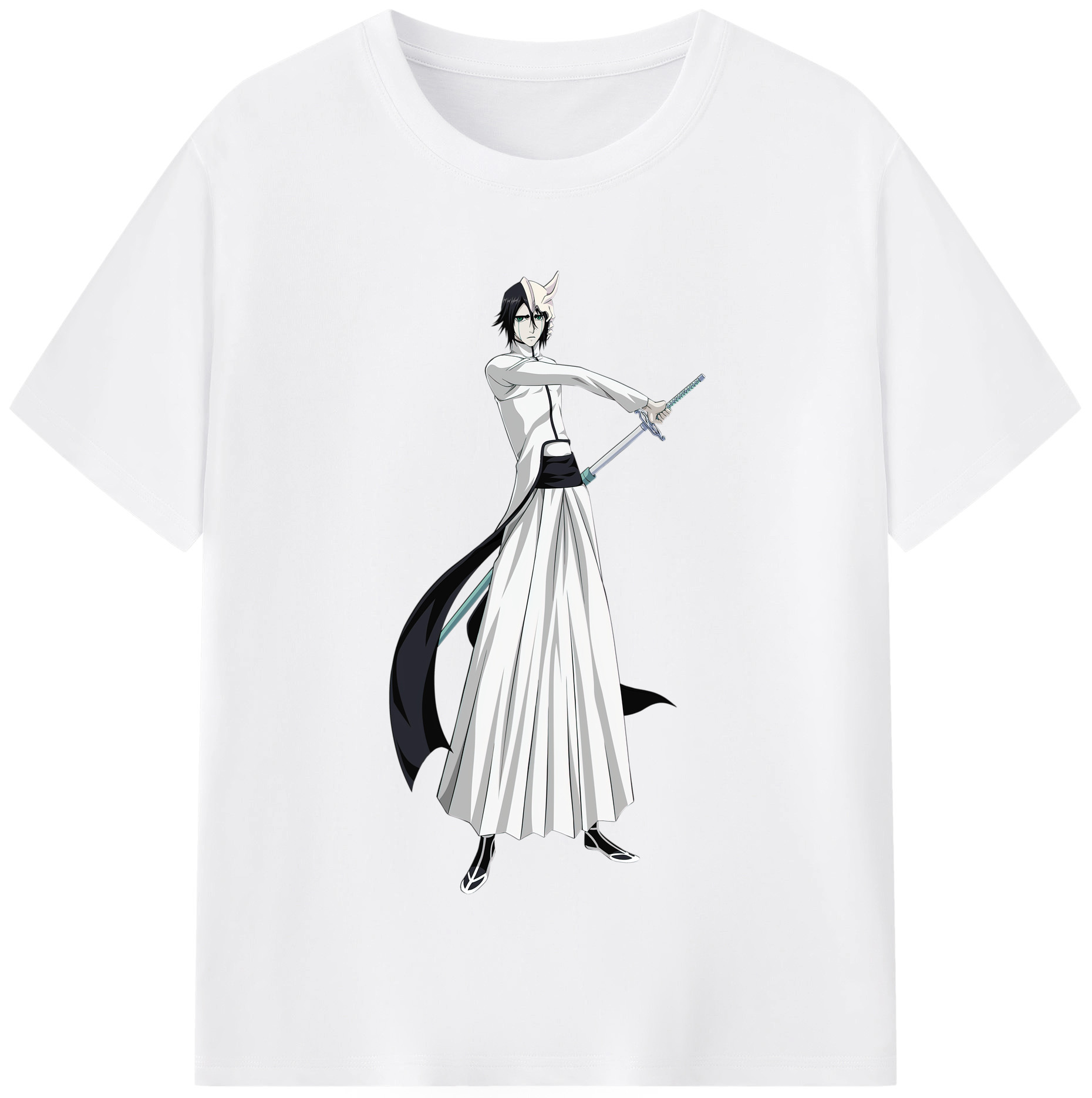 （画像用） ブリーチ ウルキオラ·シファー BLEACH Ulquiorra cifer 綿100％半袖Tシャツ（フロントプリント）