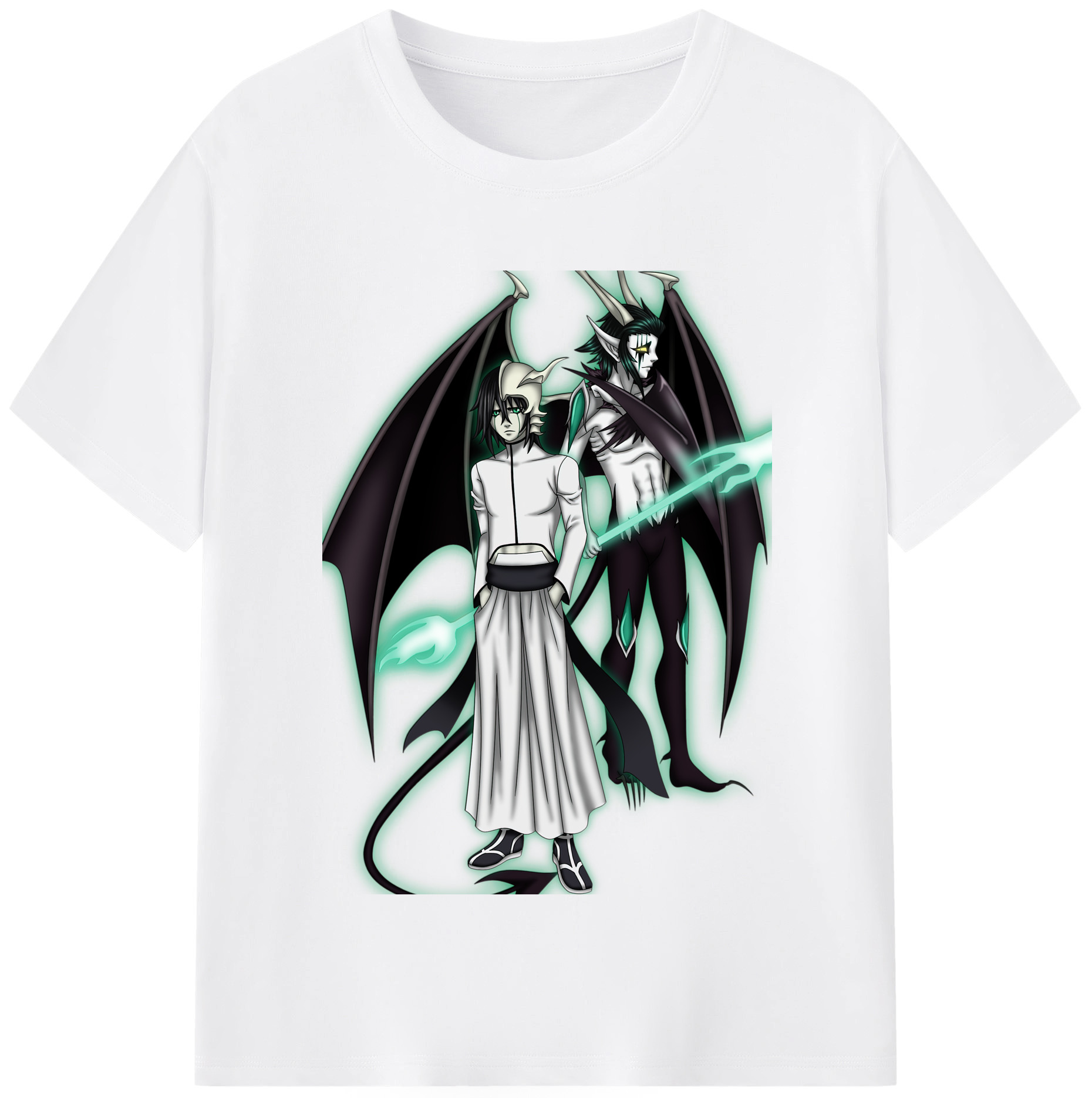 （画像用） ブリーチ ウルキオラ·シファー BLEACH Ulquiorra cifer 綿100％半袖Tシャツ（フロントプリント）