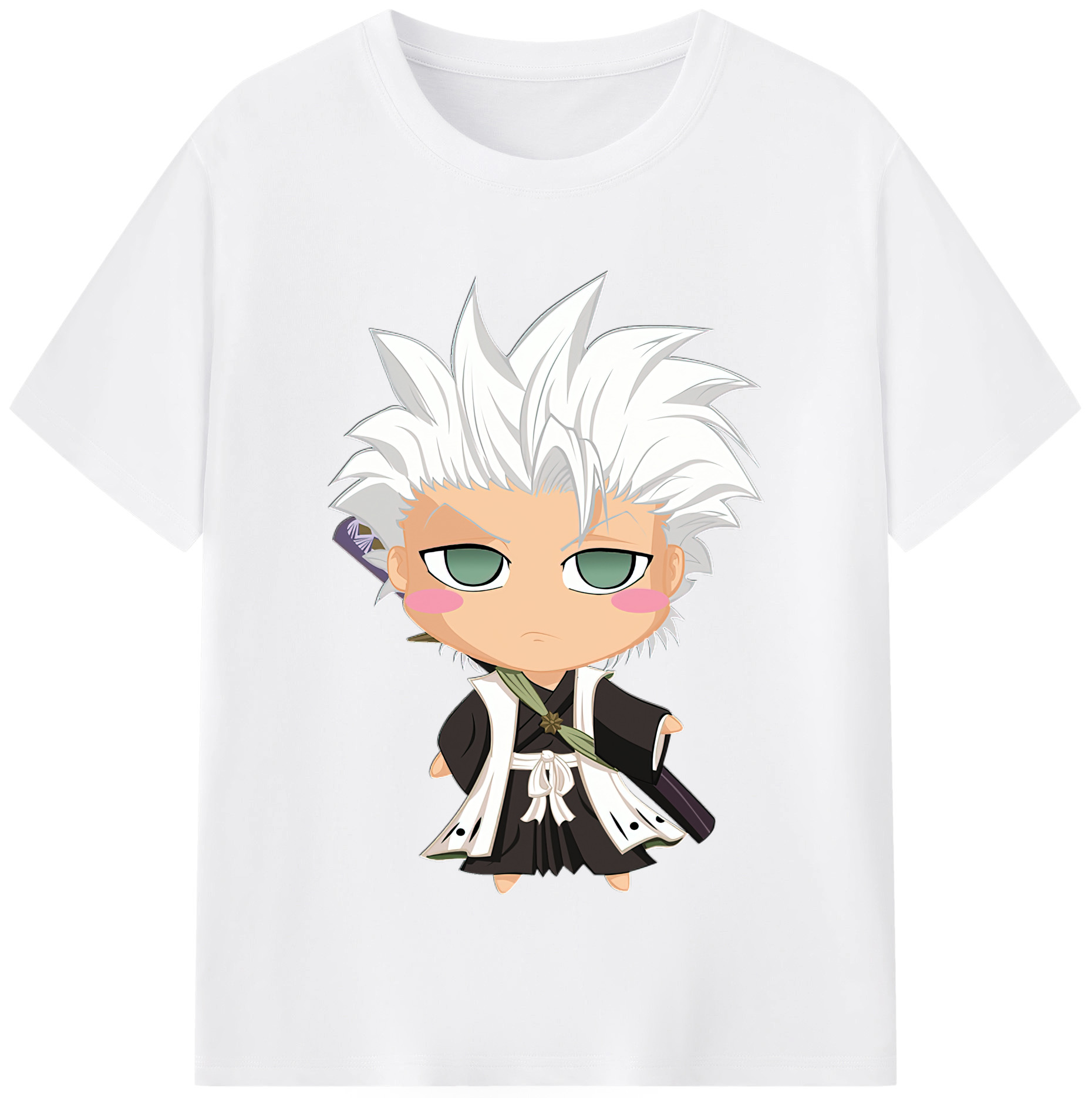 （画像用） ブリーチ 日番谷冬獅郎（ひつがや とうしろう） BLEACH Hitsugaya Toushirou 綿100％半袖Tシャツ（フロントプリント）