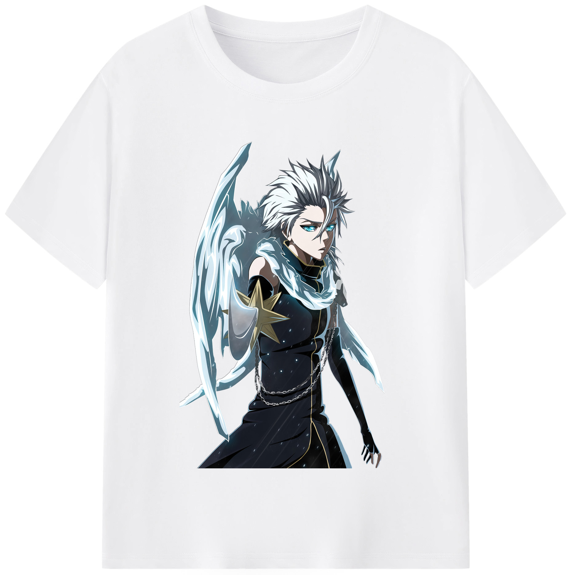 （画像用） ブリーチ 日番谷冬獅郎（ひつがや とうしろう） BLEACH Hitsugaya Toushirou 綿100％半袖Tシャツ（フロントプリント）