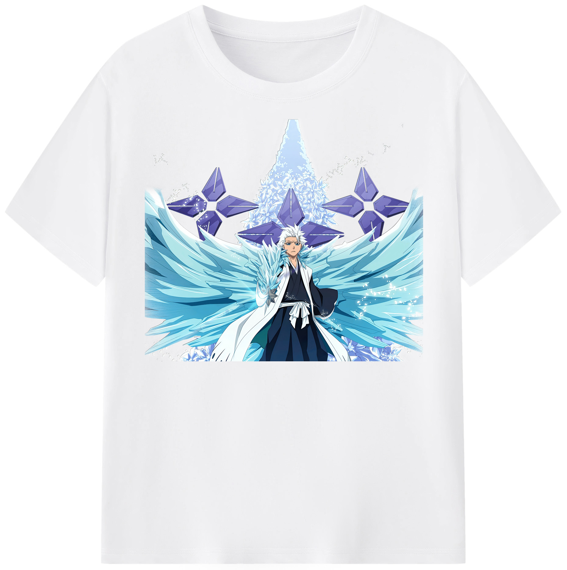 （画像用） ブリーチ 日番谷冬獅郎（ひつがや とうしろう） BLEACH Hitsugaya Toushirou 綿100％半袖Tシャツ（フロントプリント）
