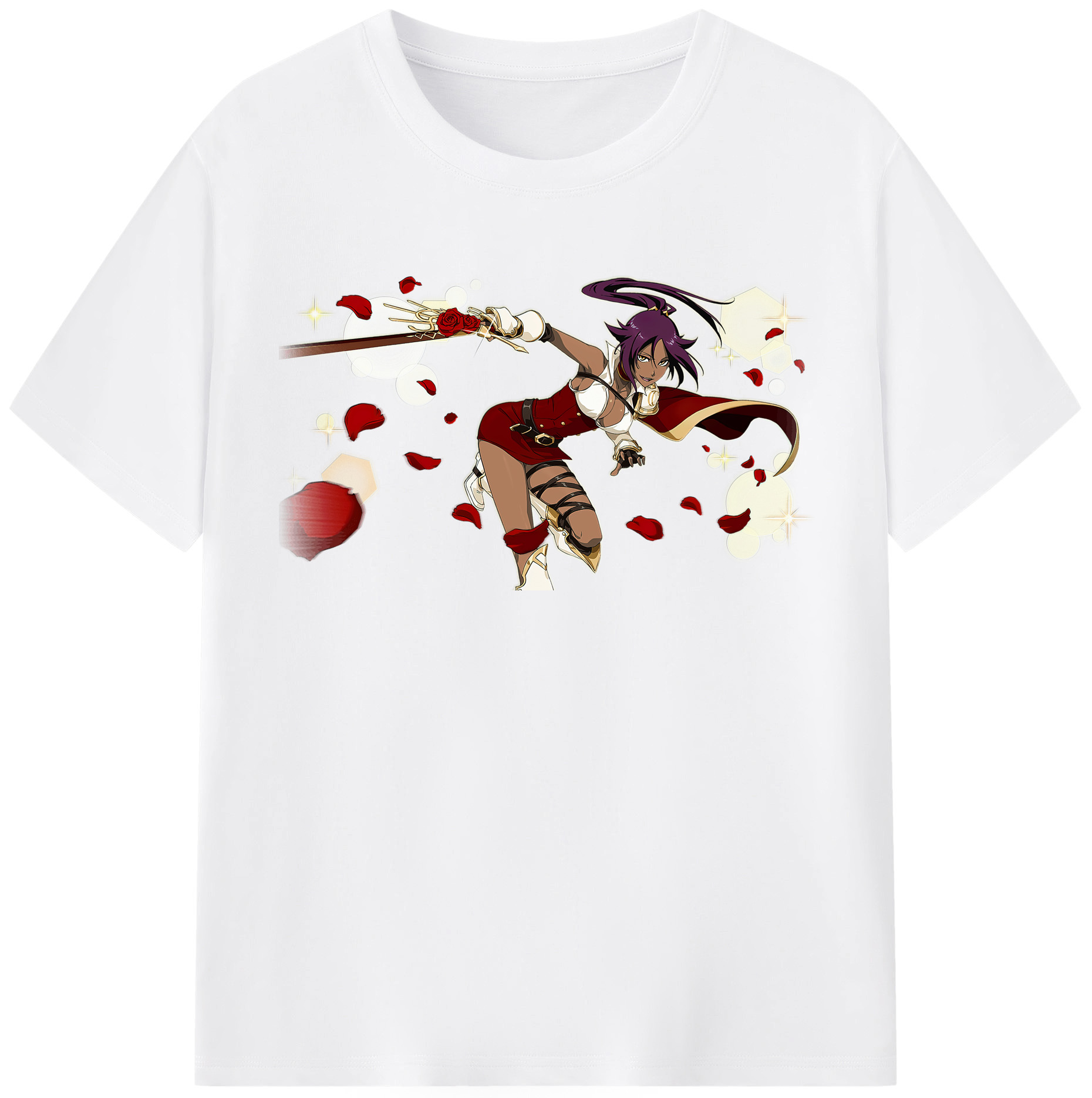 （画像用） ブリーチ 四楓院 夜一（しほういん よるいち） BLEACH Shihouin Yoruichi 綿100％半袖Tシャツ（フロントプリント）