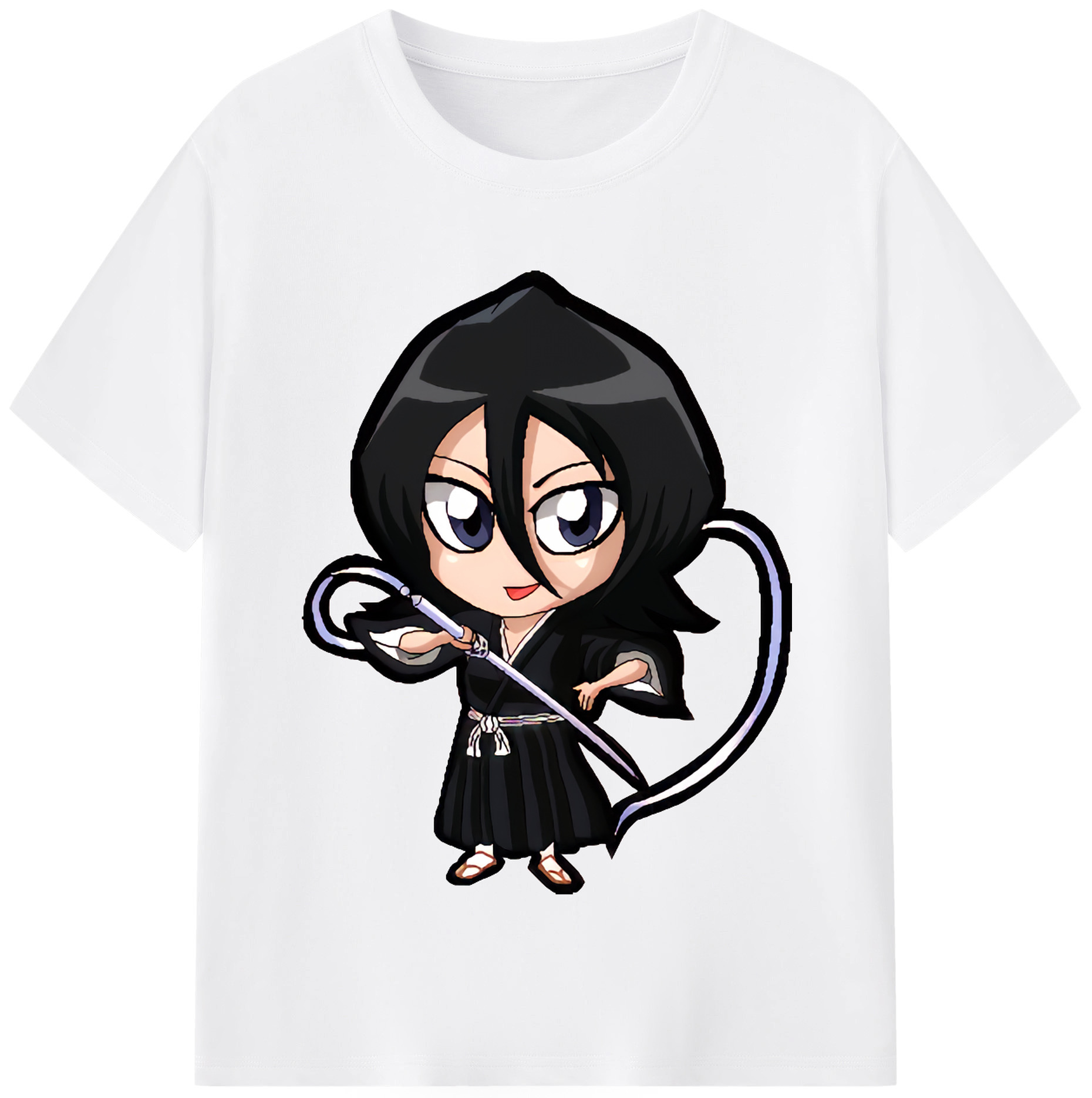 （画像用） ブリーチ 朽木ルキア BLEACH Kuchiki Rukia 綿100％半袖Tシャツ（フロントプリント）
