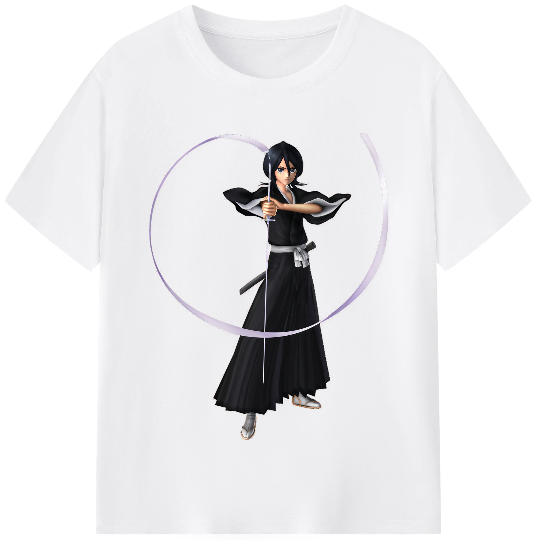 （画像用） ブリーチ 朽木ルキア BLEACH Kuchiki Rukia 綿100％半袖Tシャツ（フロントプリント）