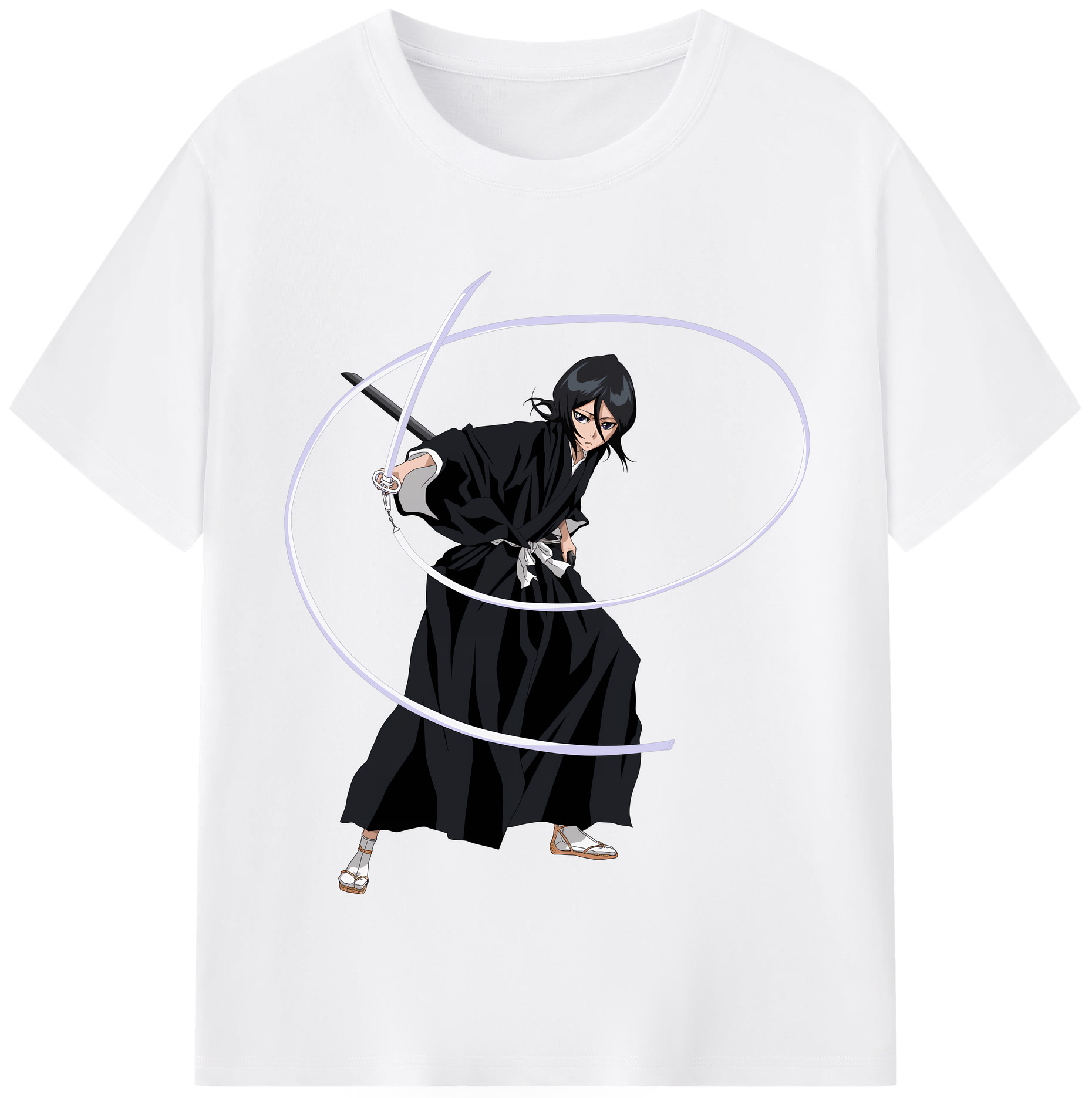 （画像用） ブリーチ 朽木ルキア BLEACH Kuchiki Rukia 綿100％半袖Tシャツ（フロントプリント）
