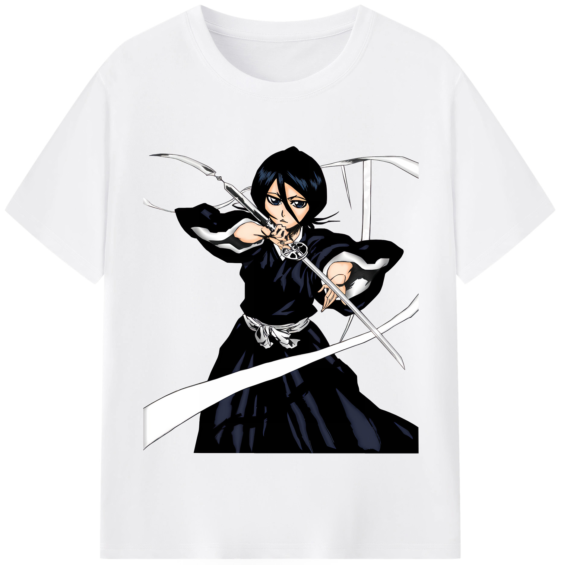 （画像用） ブリーチ 朽木ルキア BLEACH Kuchiki Rukia 綿100％半袖Tシャツ（フロントプリント）