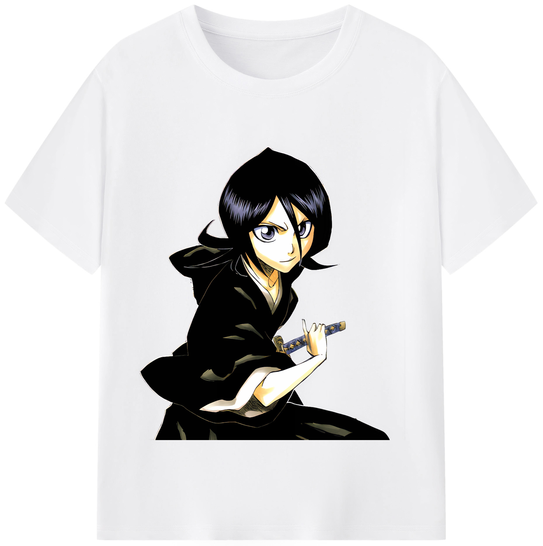 （画像用） ブリーチ 朽木ルキア BLEACH Kuchiki Rukia 綿100％半袖Tシャツ（フロントプリント）