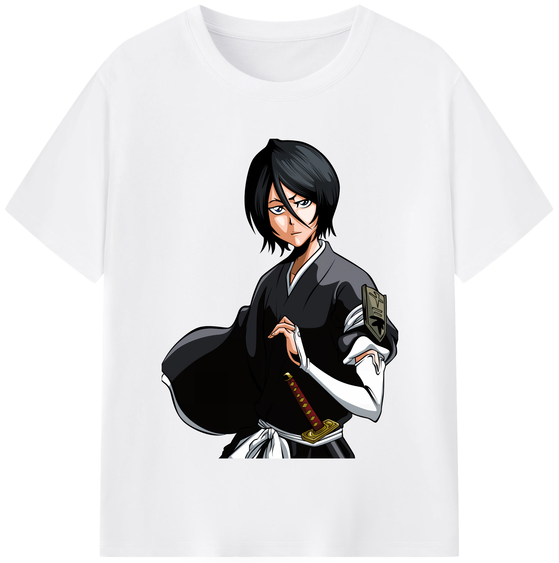 （画像用） ブリーチ 朽木ルキア BLEACH Kuchiki Rukia 綿100％半袖Tシャツ（フロントプリント）