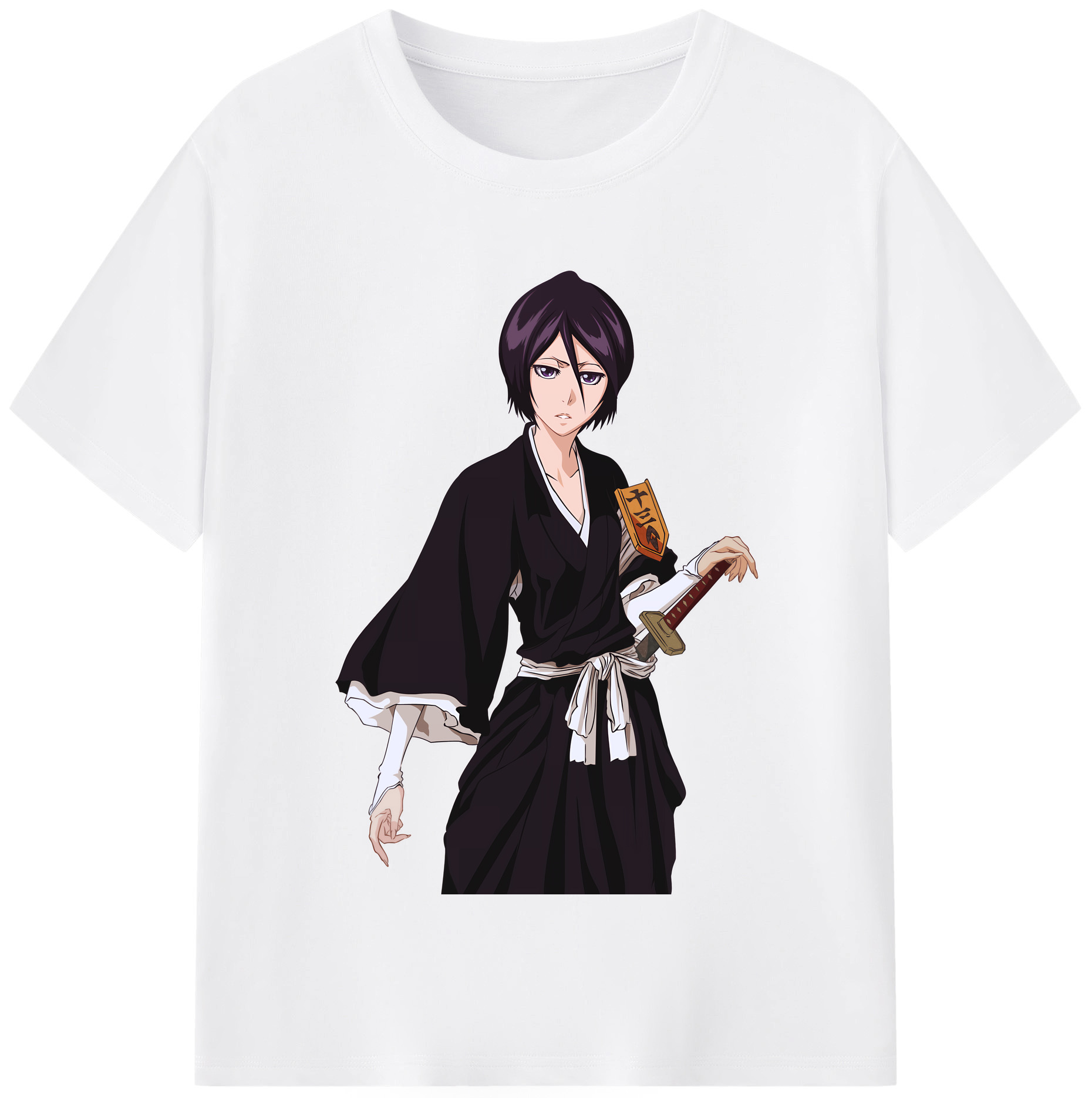 （画像用） ブリーチ 朽木ルキア BLEACH Kuchiki Rukia 綿100％半袖Tシャツ（フロントプリント）