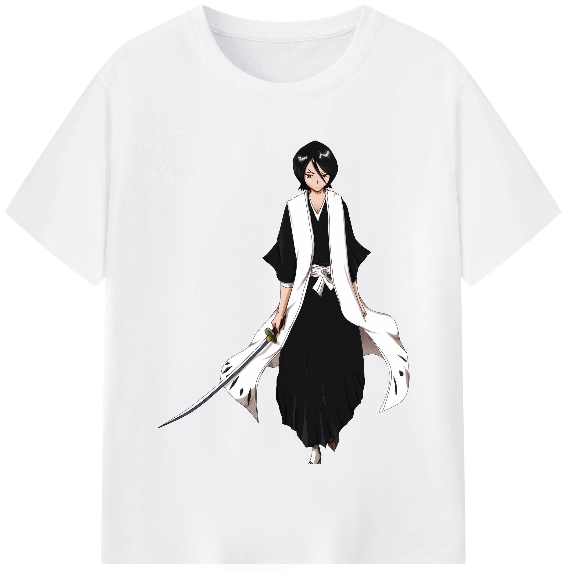 （画像用） ブリーチ 朽木ルキア BLEACH Kuchiki Rukia 綿100％半袖Tシャツ（フロントプリント）