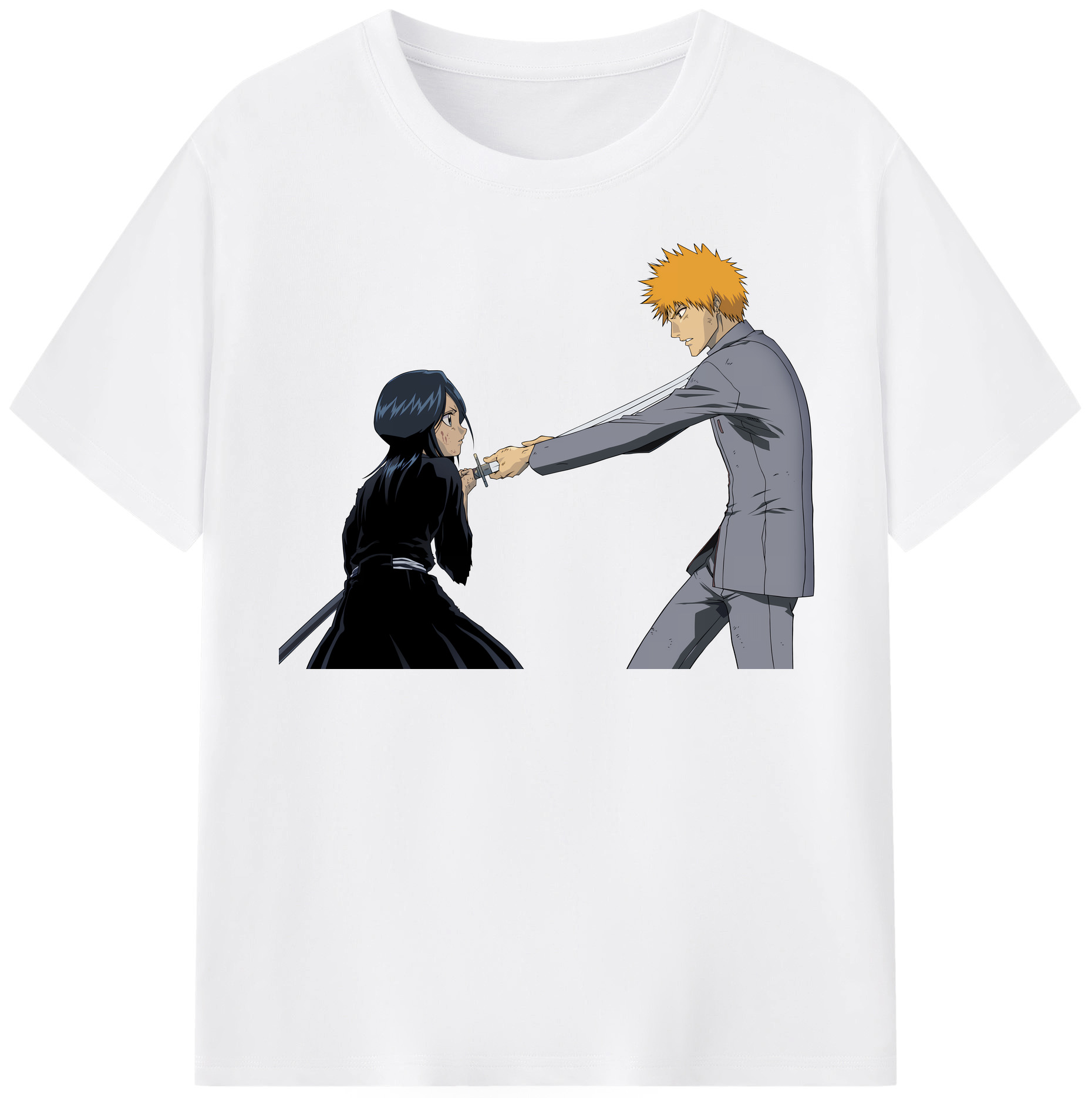 （画像用） ブリーチ 朽木ルキア BLEACH Kuchiki Rukia 綿100％半袖Tシャツ（フロントプリント）