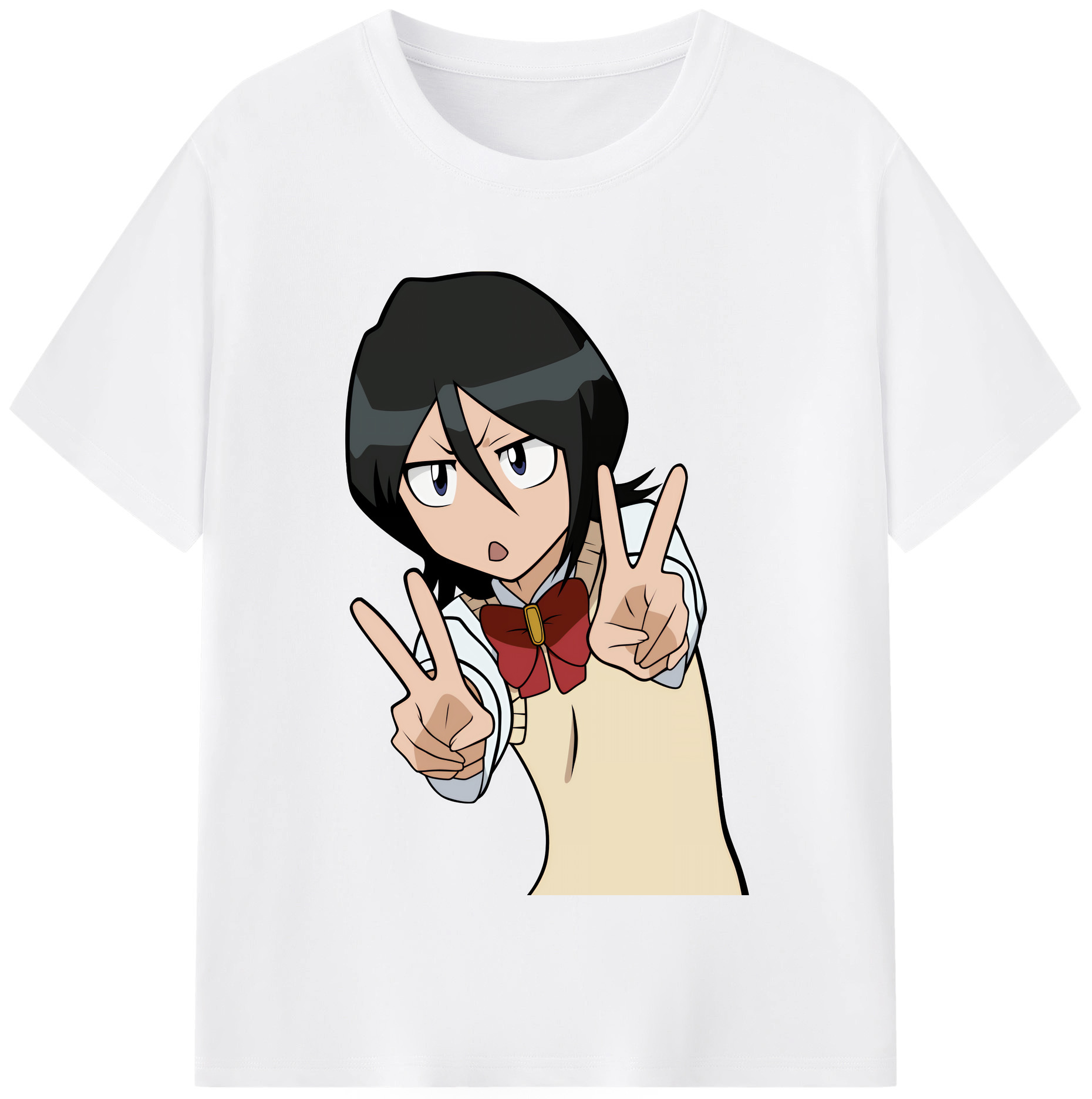 （画像用） ブリーチ 朽木ルキア BLEACH Kuchiki Rukia 綿100％半袖Tシャツ（フロントプリント）