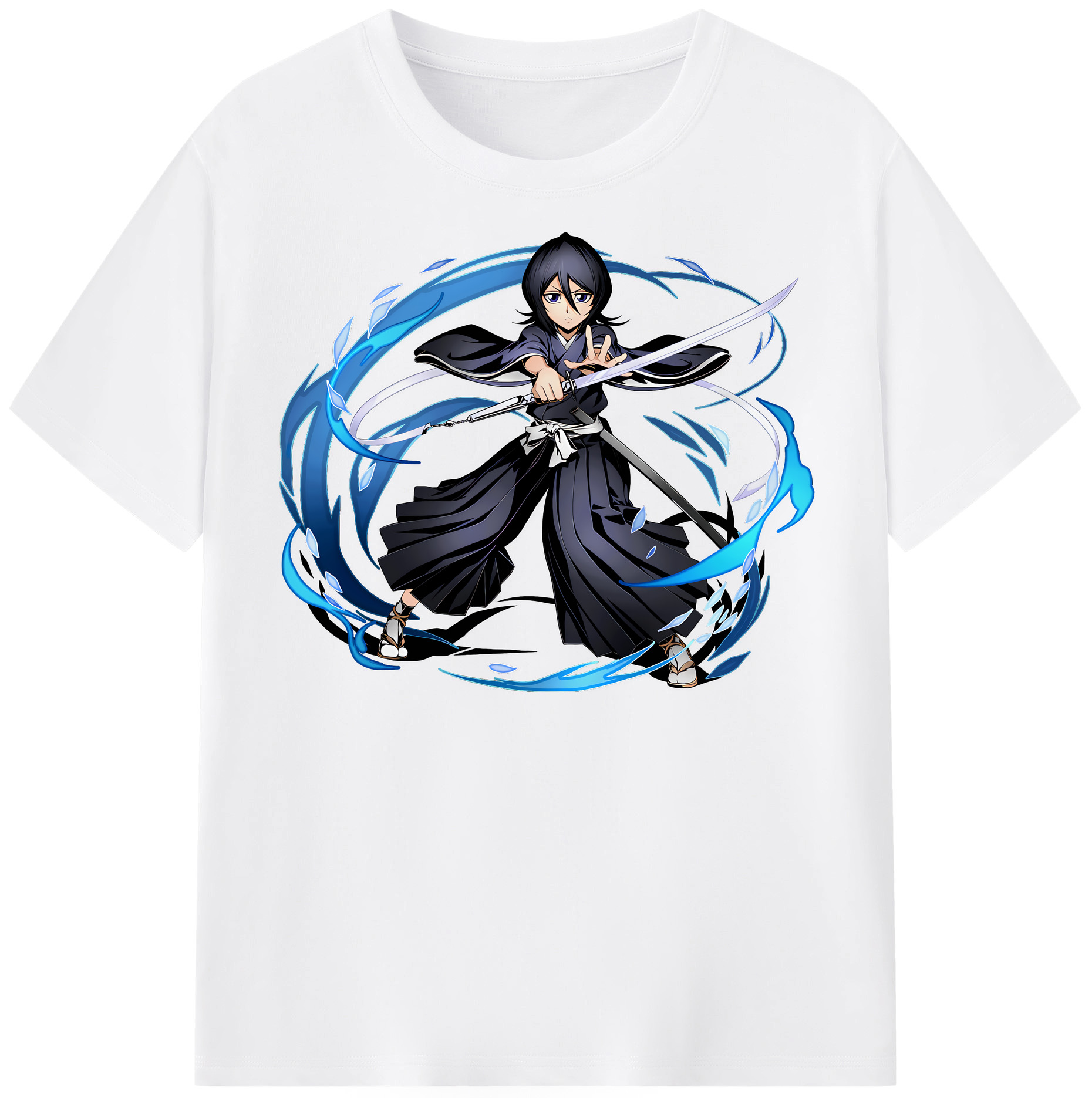 （画像用） ブリーチ 朽木ルキア BLEACH Kuchiki Rukia 綿100％半袖Tシャツ（フロントプリント）