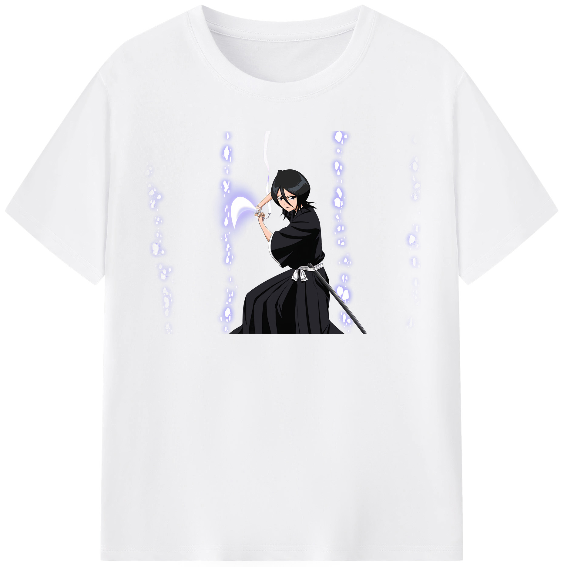 （画像用） ブリーチ 朽木ルキア BLEACH Kuchiki Rukia 綿100％半袖Tシャツ（フロントプリント）
