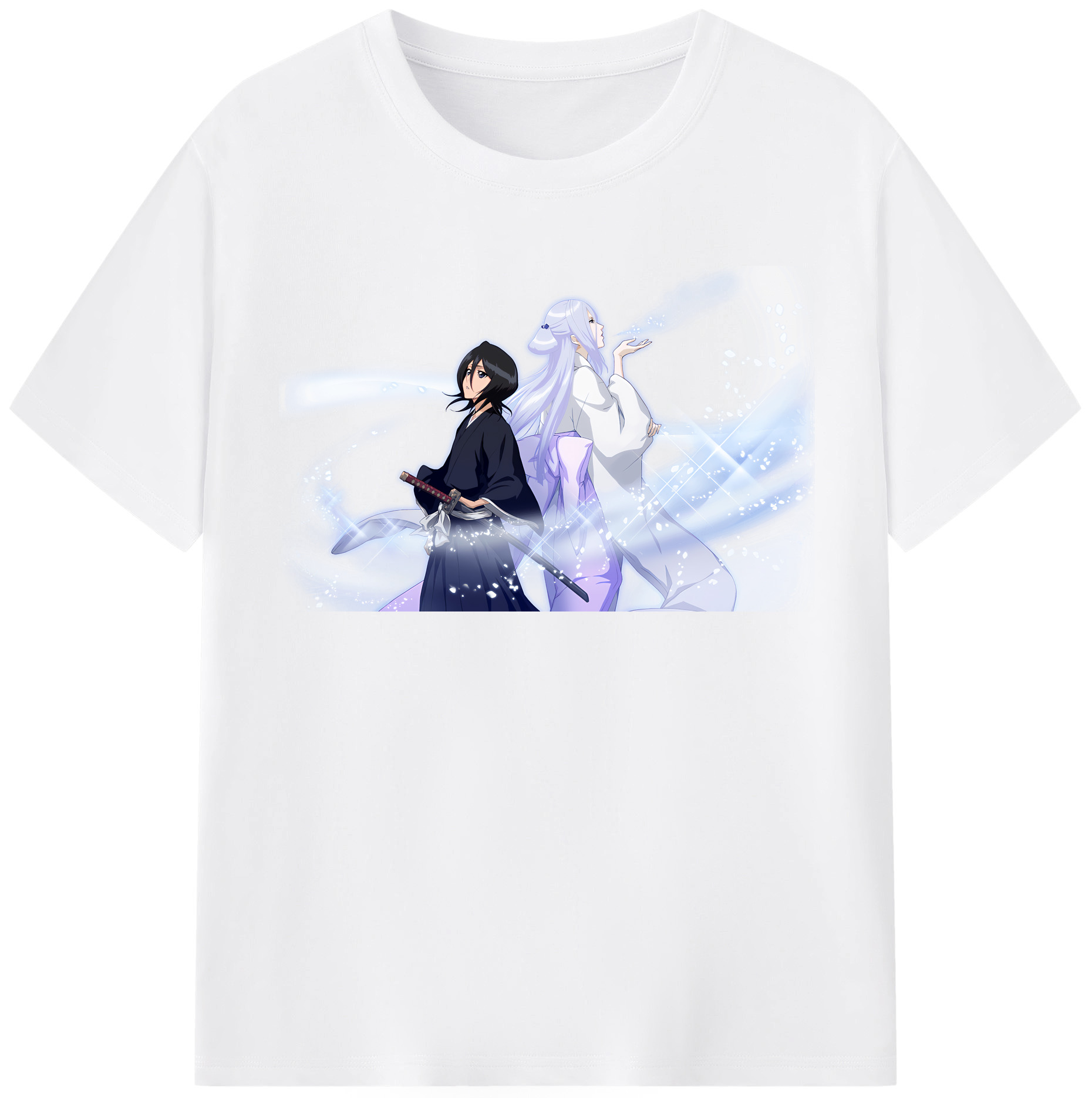 （画像用） ブリーチ 朽木ルキア BLEACH Kuchiki Rukia 綿100％半袖Tシャツ（フロントプリント）