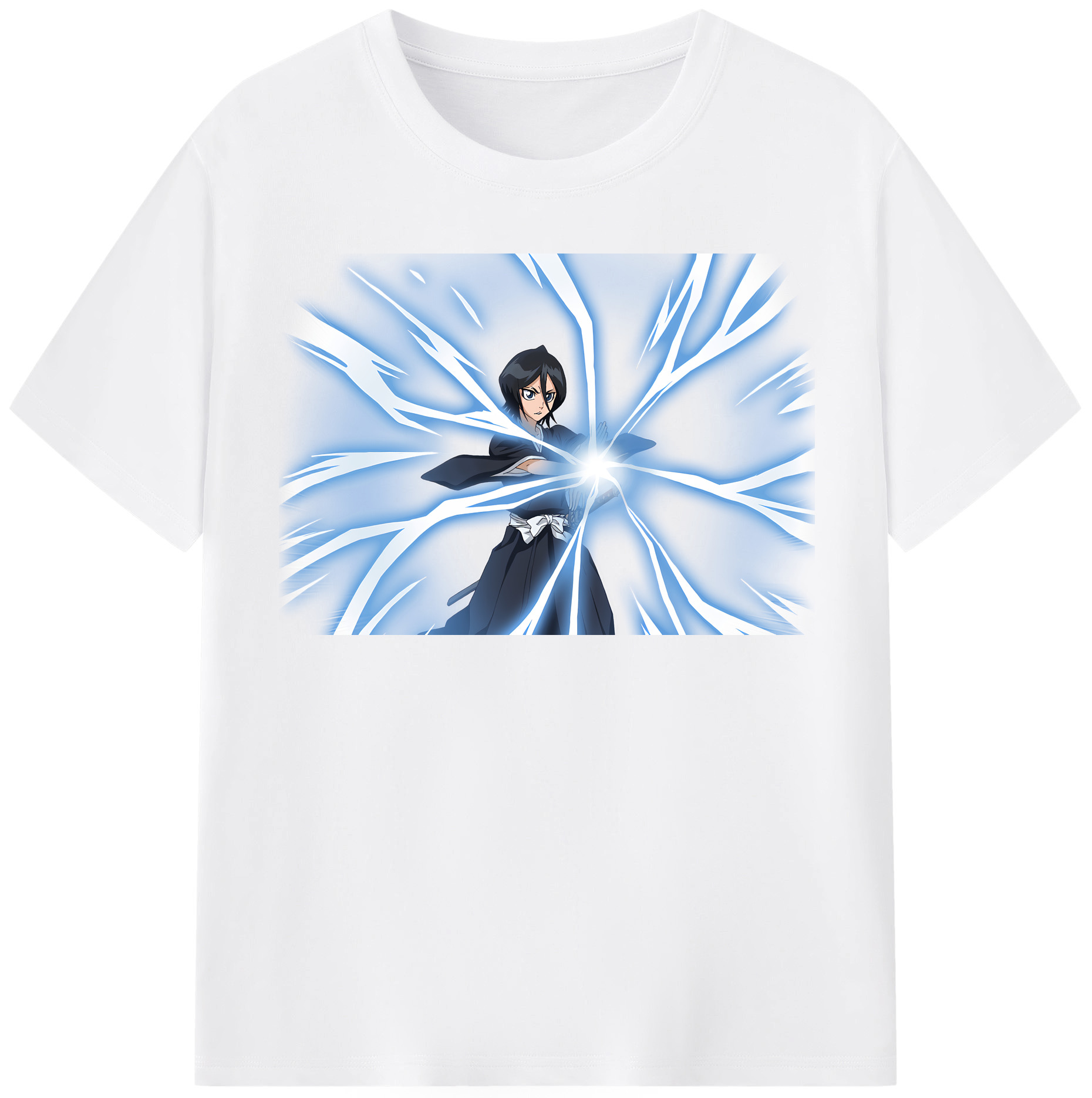 （画像用） ブリーチ 朽木ルキア BLEACH Kuchiki Rukia 綿100％半袖Tシャツ（フロントプリント）
