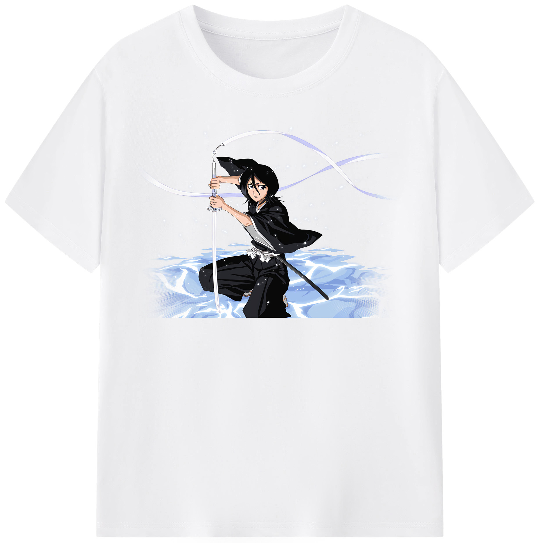 （画像用） ブリーチ 朽木ルキア BLEACH Kuchiki Rukia 綿100％半袖Tシャツ（フロントプリント）