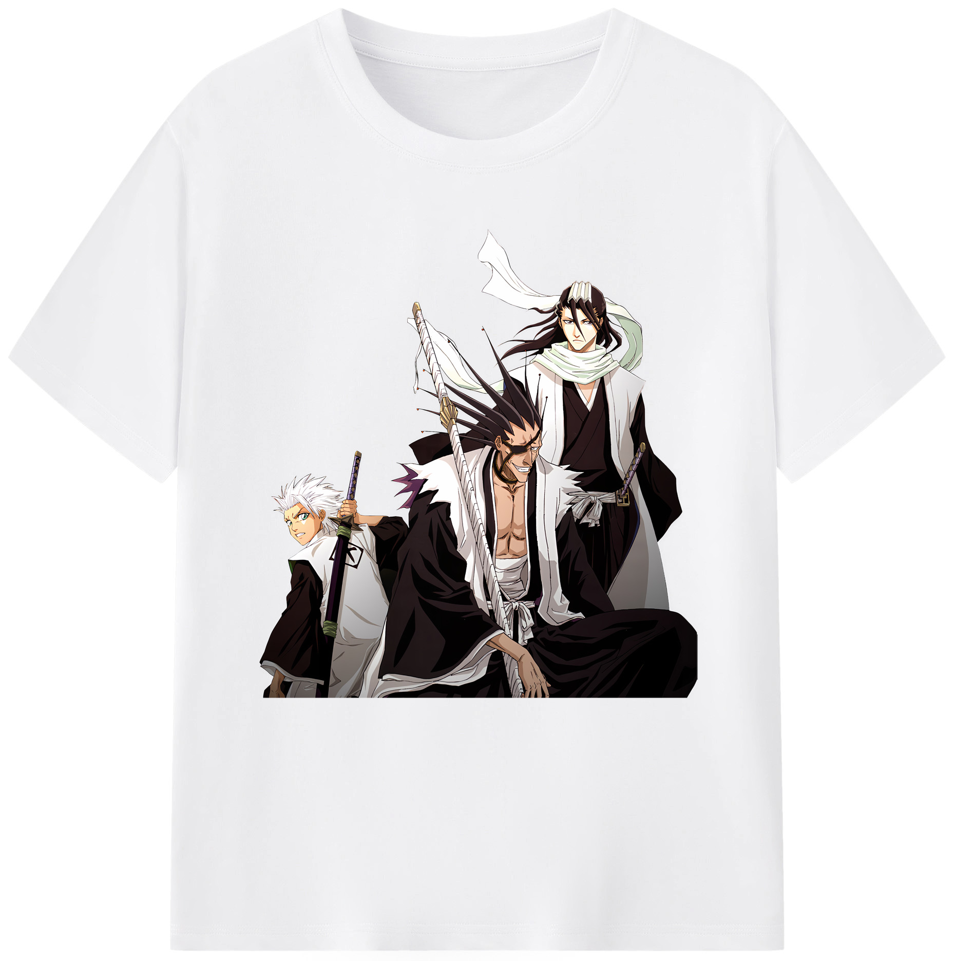 （画像用） ブリーチ ざらき けんぱち BLEACH Zaraki Kenpachi 綿100％半袖Tシャツ（フロントプリント）