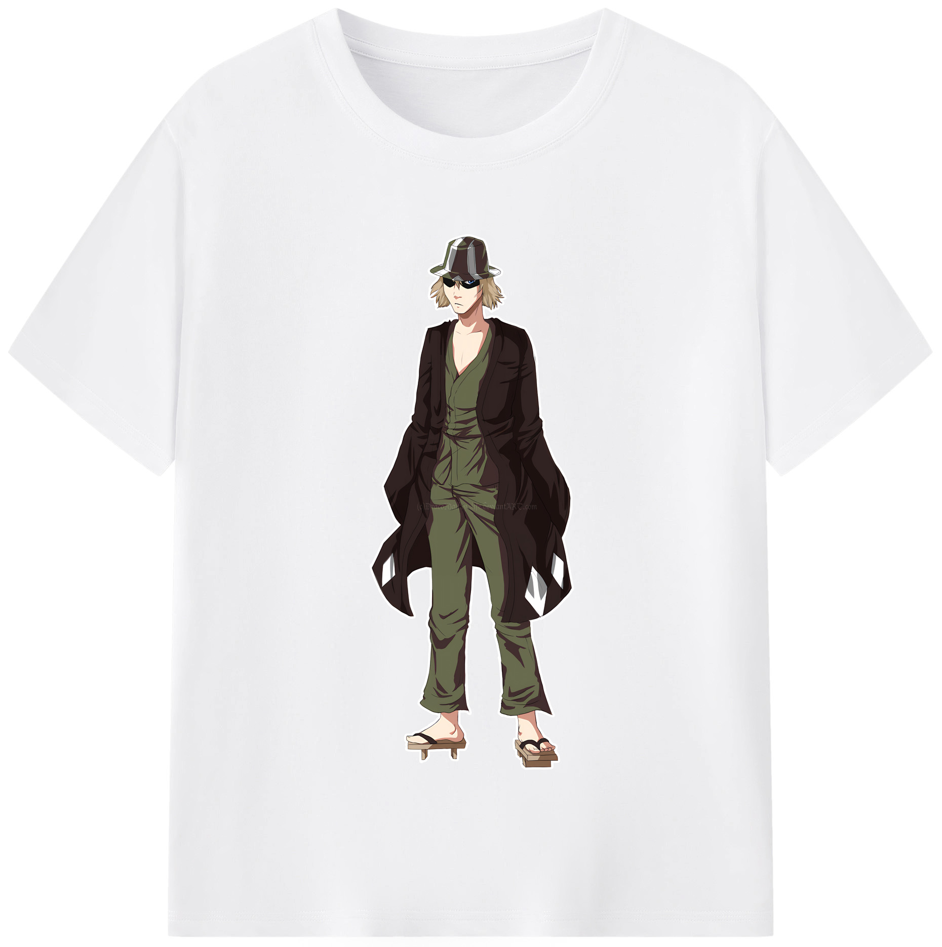 （画像用） "ブリーチ 浦原 喜助（うらはら きすけ） BLEACH Urahara Kisuke " 綿100％半袖Tシャツ（フロントプリント）